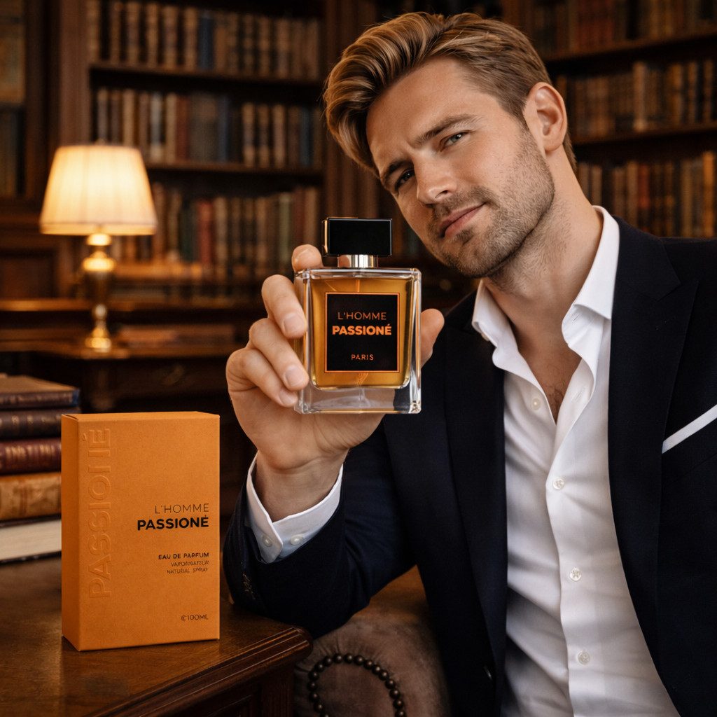 Jack Hope Paris Eau de Parfum L’HOMME PASSIONÉ PARIS Herrenduft, Orientalisch, Holzig e100 ml, Hergestellt in Paris, Langanhaltend, Gourmandig, Warm, Verführerisch