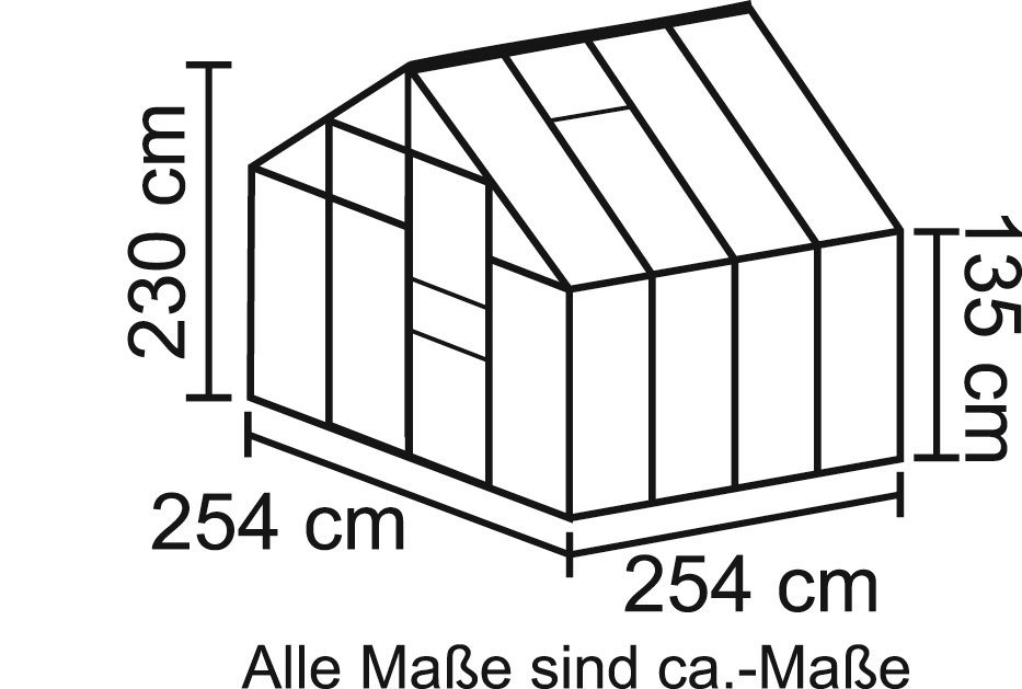 Vitavia Gewächshaus Merkur 6700, BxTxH:... Vitavia Gewächshaus Merkur 6700, BxTxH:...