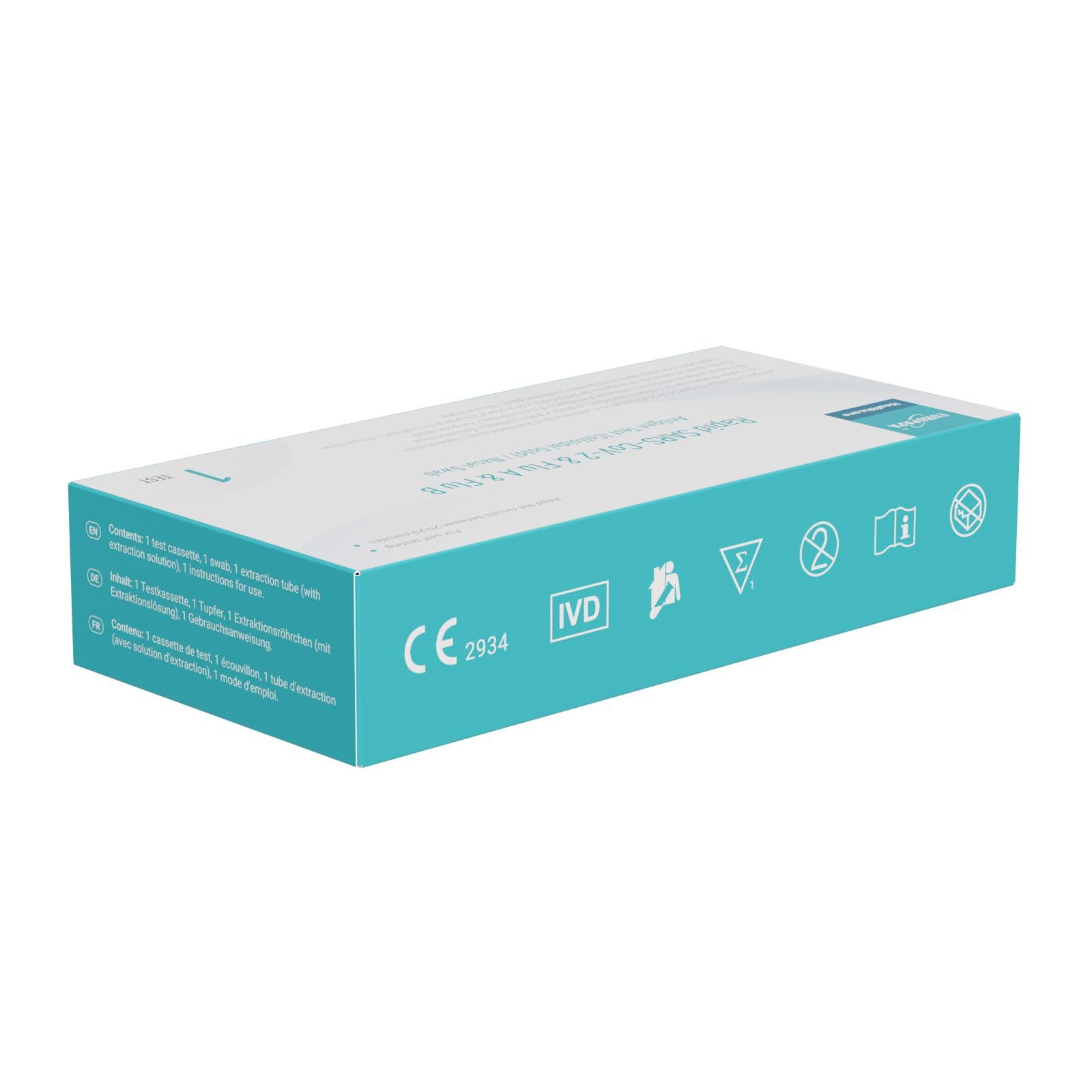 EUROPAPA Influenza-Schnelltest Corona + Influenza A/B 3in1 Schnelltest, 1-tlg., Zuhause, Einzelverpackt, Schnelles Ergebnis, einfache Handhabung, hohe Genauigkeit