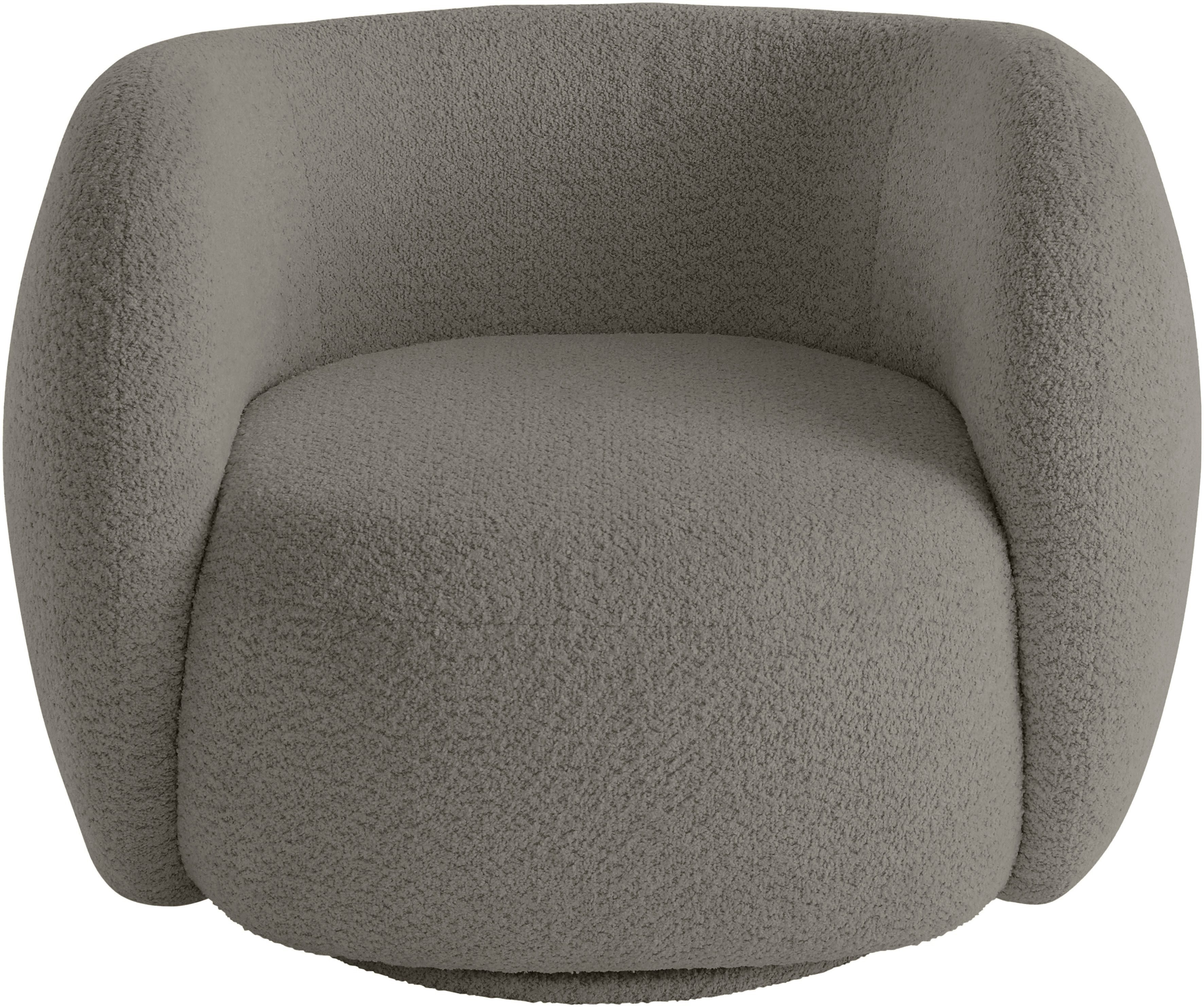 homsy by Ana Johnson Sessel Pebbla, exklusiver, formschöner Designsessel, Drehsessel, Mit oder ohne Drehfunktion, in Luxus-Microfaser oder Chenille