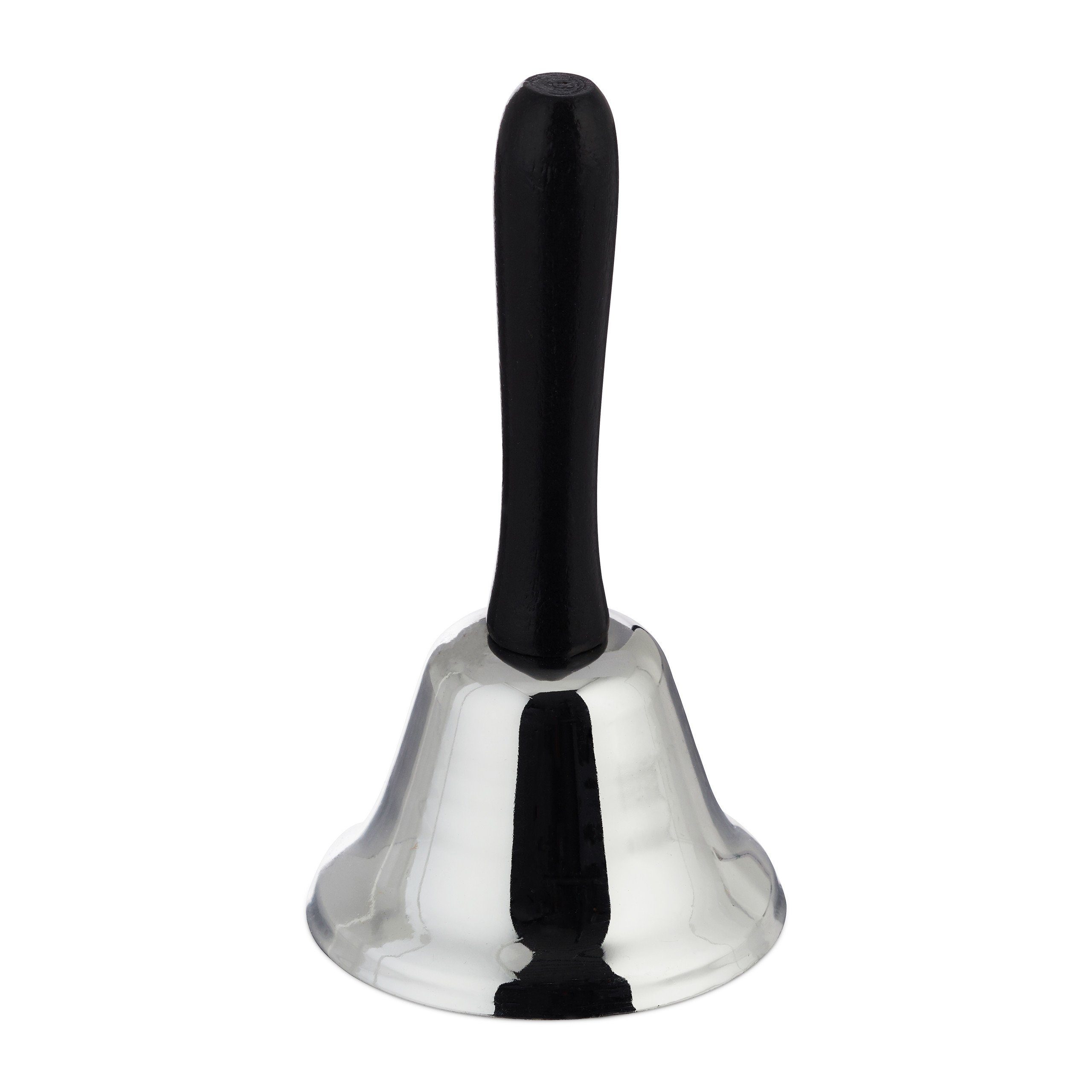 relaxdays Dekofigur Tischglocke Handglocke, silber günstig online kaufen