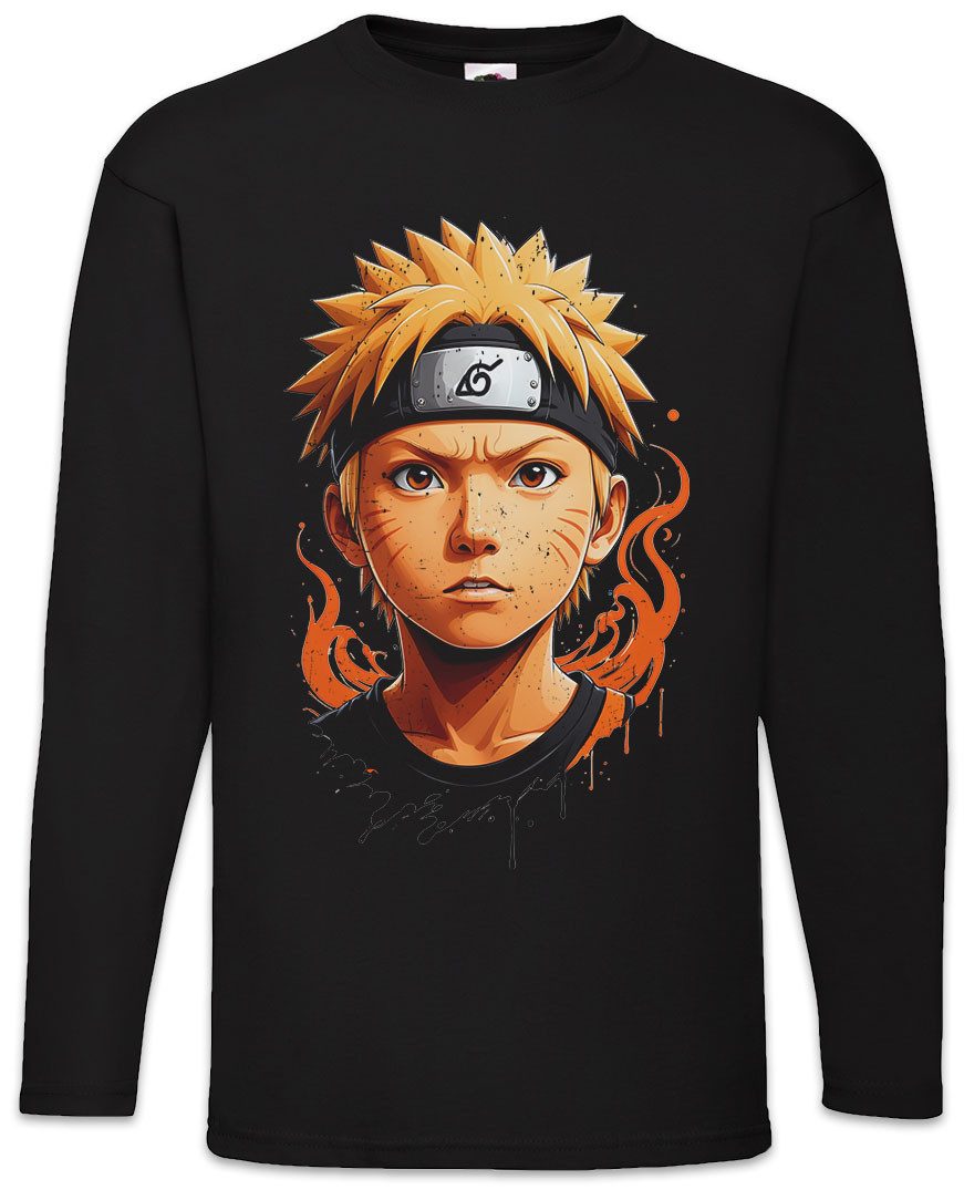 Langarmshirt Anime Ninja Portrait Langarm T-Shirt Shinobi System Naruto Dattebayo