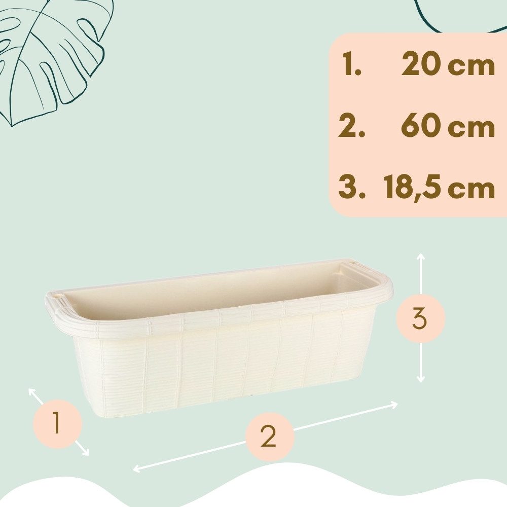 GarPet Balkonkasten 4x Blumen Kasten Balkon günstig online kaufen