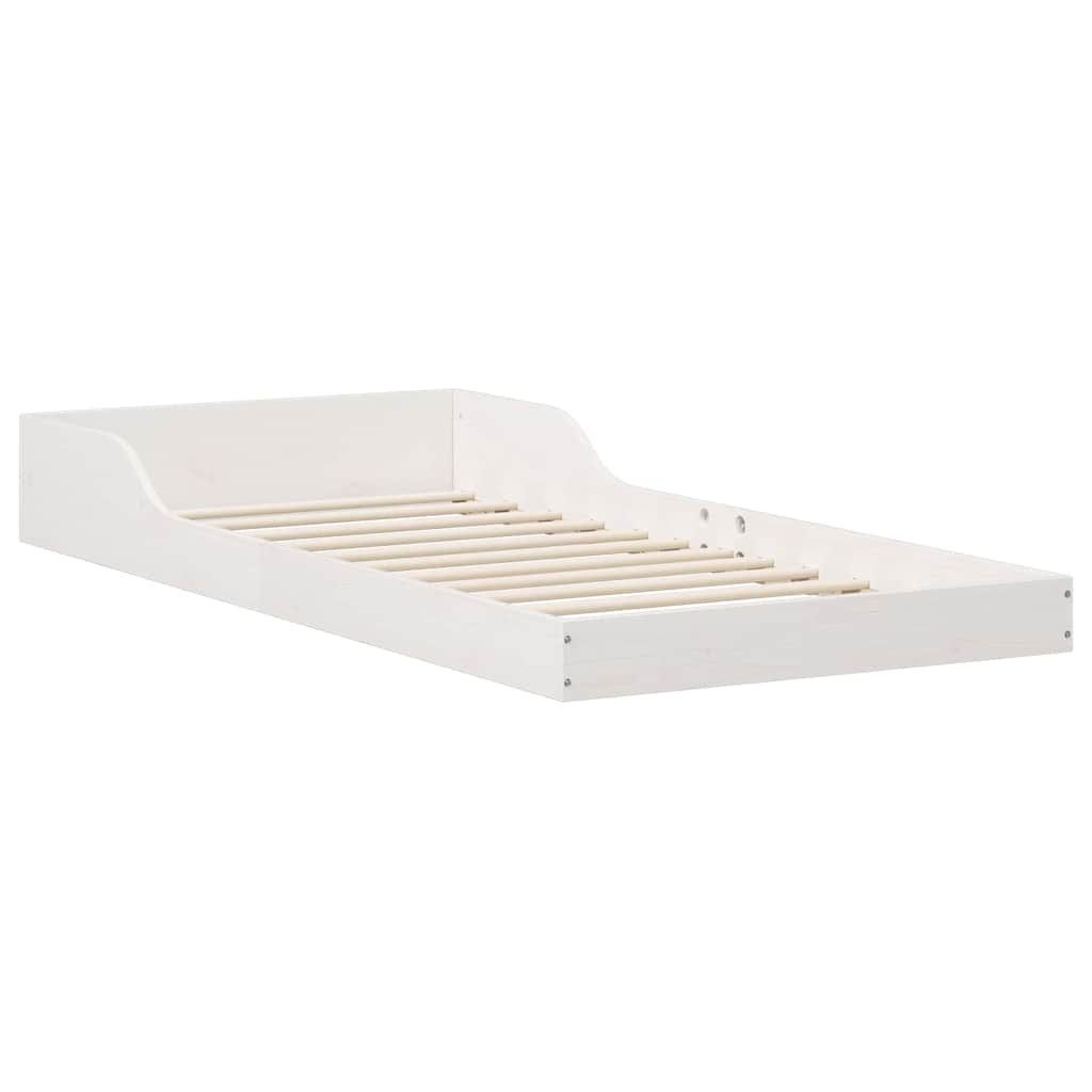 vidaXL Bett Bettgestell Weiß Massivholz Kiefer günstig online kaufen