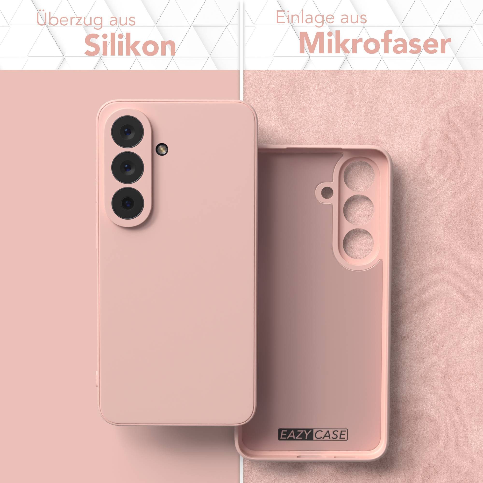 EAZY CASE Handyhülle TPU Hülle für Samsung Galaxy S26 6,3 Zoll, Hülle mit Kameraschutz Bumper Case Silikonschutzhülle Rosa / Altrosa