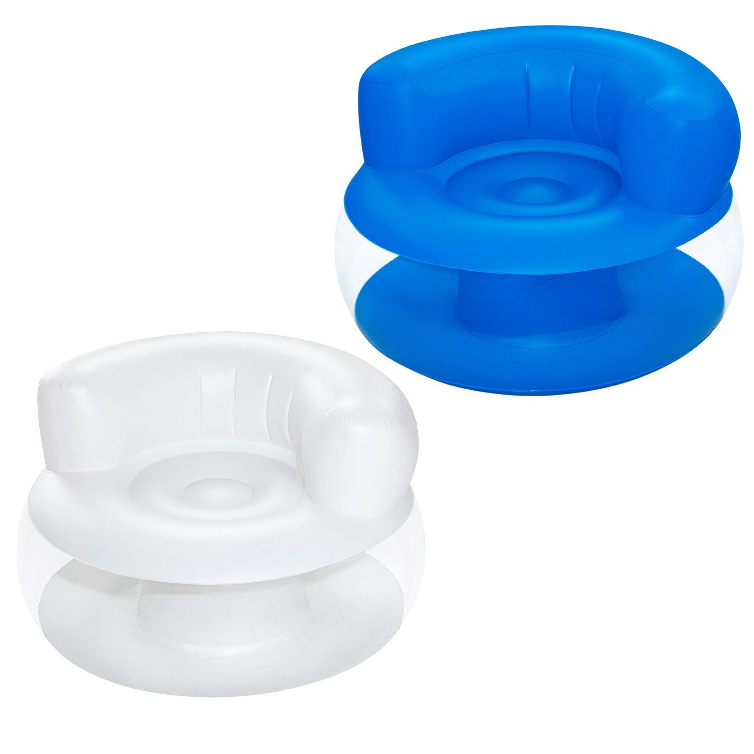 Bestway Luftbett Mod Pod™, (Packung, 1-tlg., Ø 112 x 70 cm), Extrabreite Rückenlehne und Armlehnen
