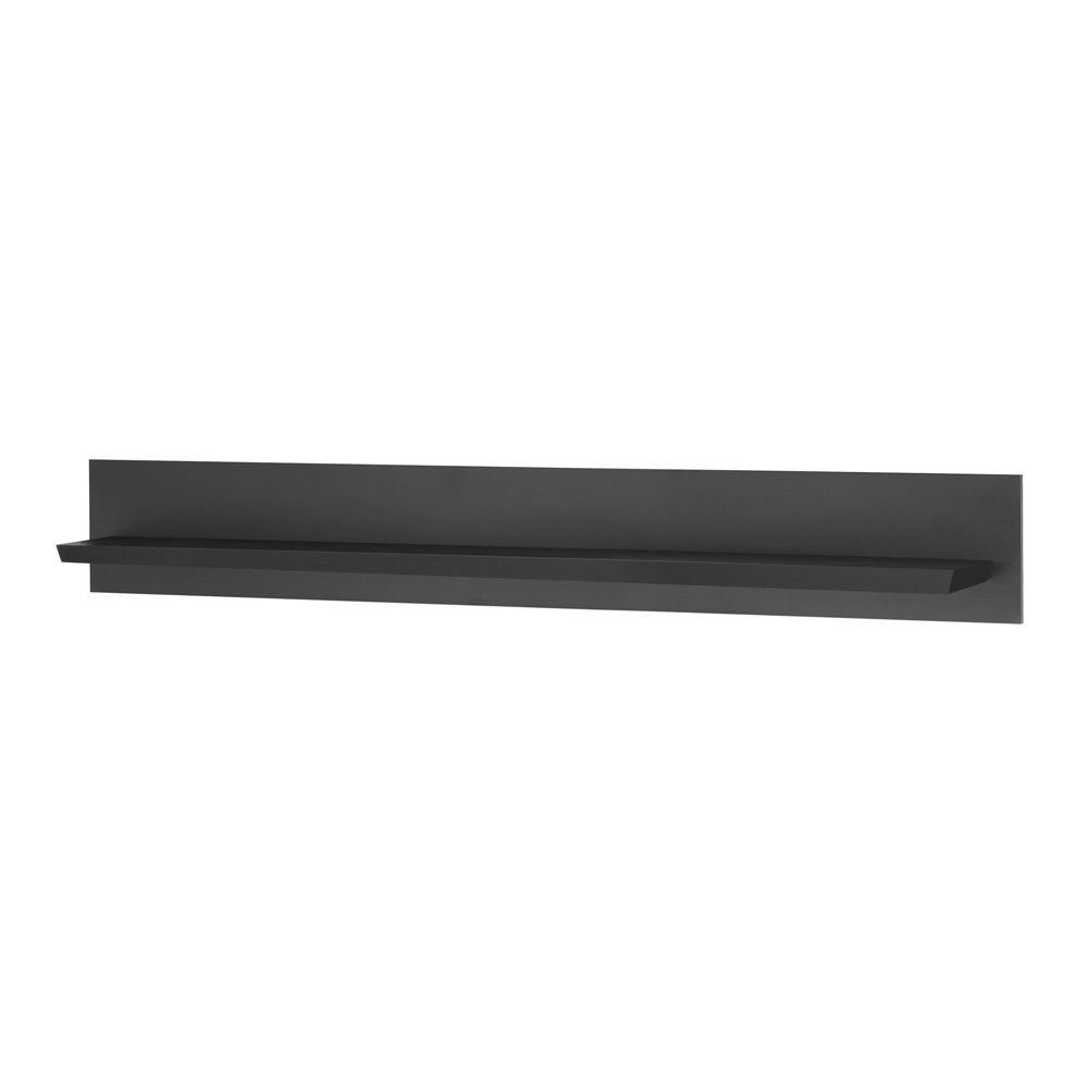 Lomadox Wandregal LORETA-61, 180 cm breit in schwarz matt