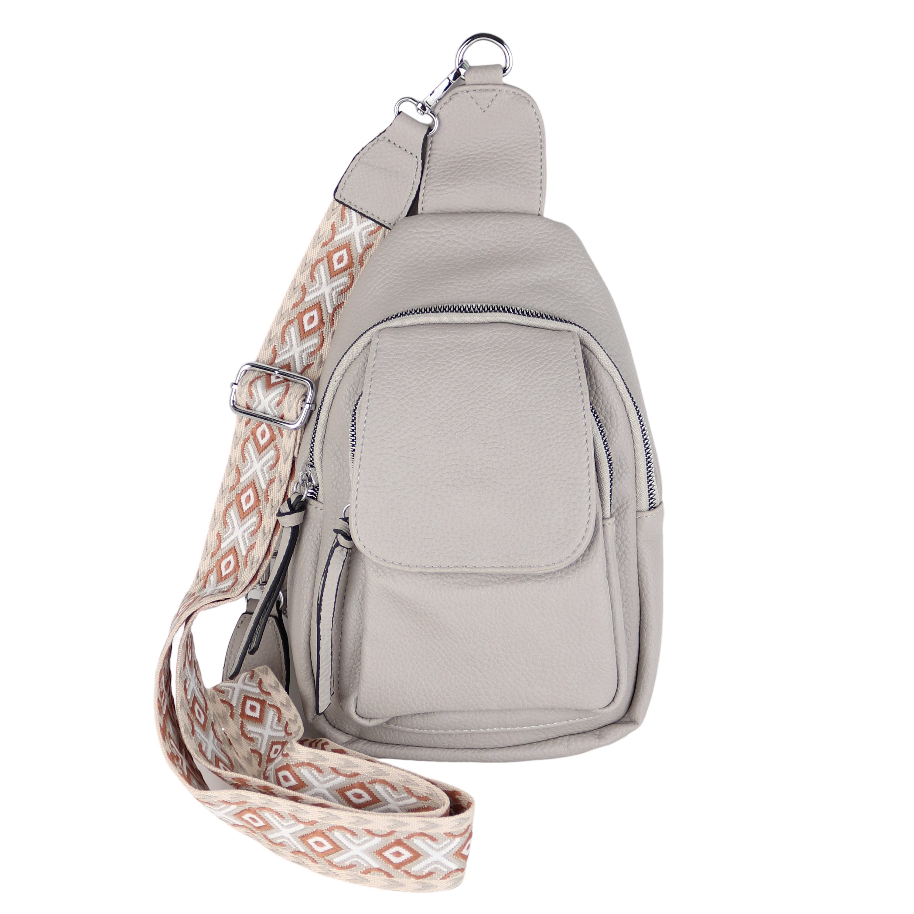 MIRROSI Umhängetasche Sling Bag,Brusttasche, Crossbody 19x28x8cm (für Ausflüge, Reisen, Wanderungen, und Partys, Mittelgroß), auch für die Verwendung als Rucksack oder Daypack geeignet