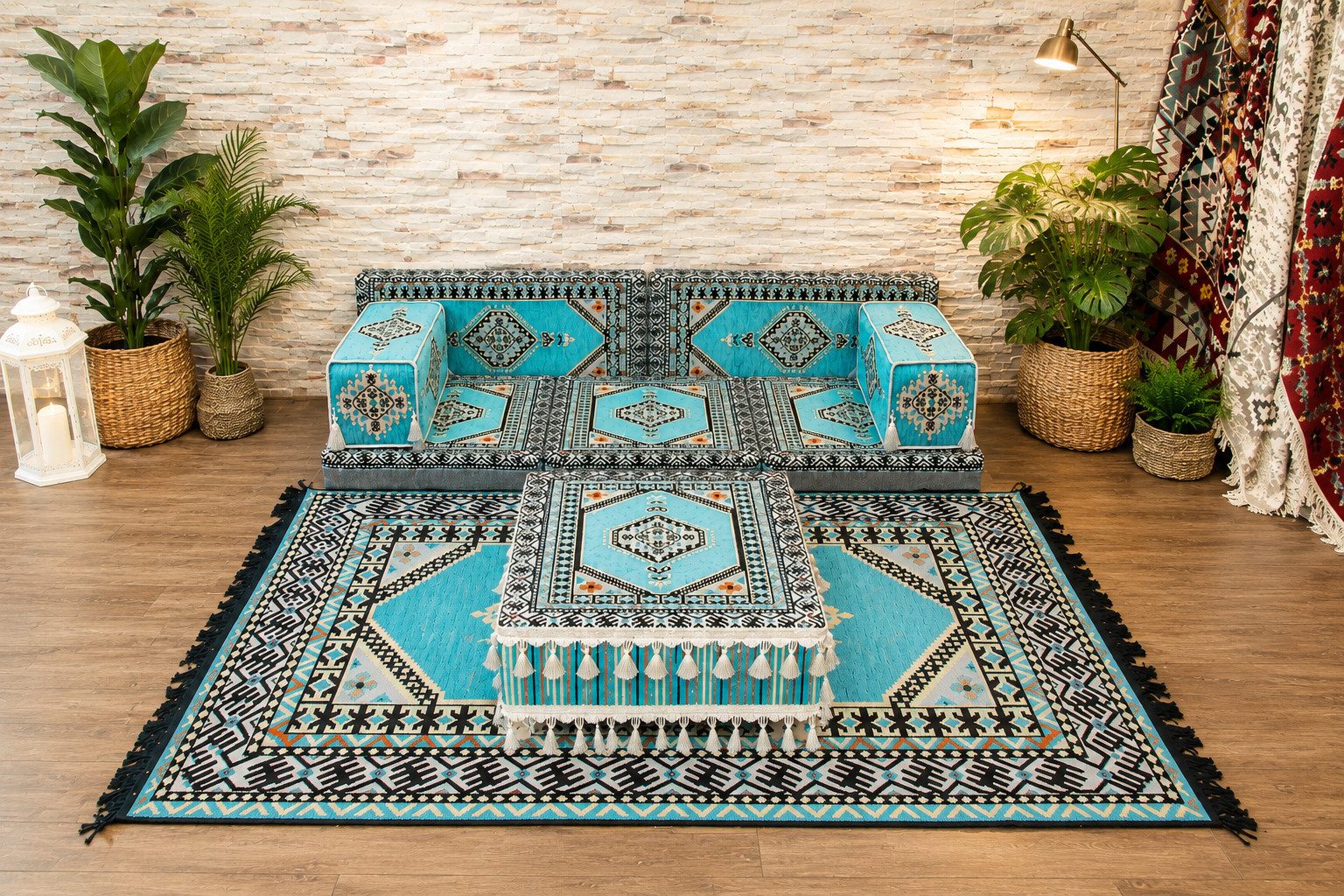 CaddeBuy Sofa Orientalisches Kissenset 9-teilig – Sitzkissen für Orient-Sitzecke, 9 Teile