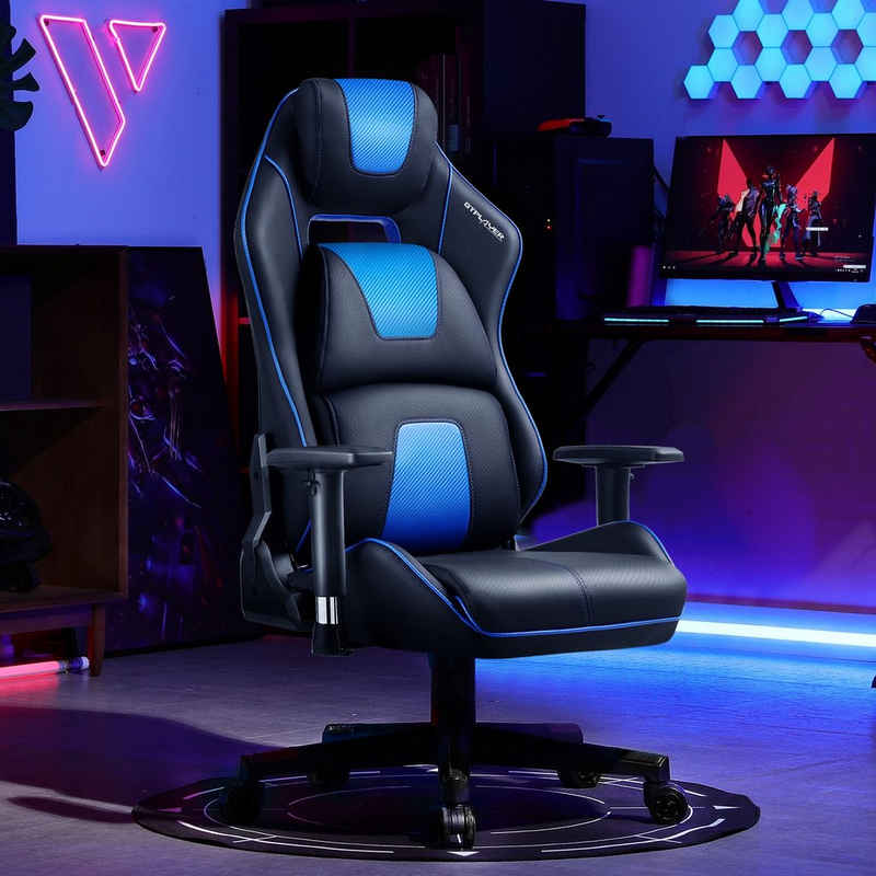 GTPLAYER Gaming-Stuhl »Bürostuhl Schreibtischstuhl mit Kopf- und Lendenstütze«, drehbare, Verstellbare, mit Lordosenstütze Racing Style E-Sports Gamer Stühle