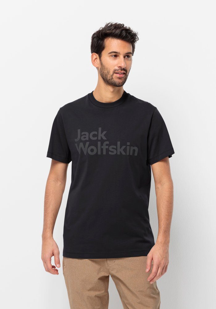 Jack Wolfskin T-Shirt ESSENTIAL LOGO T M black