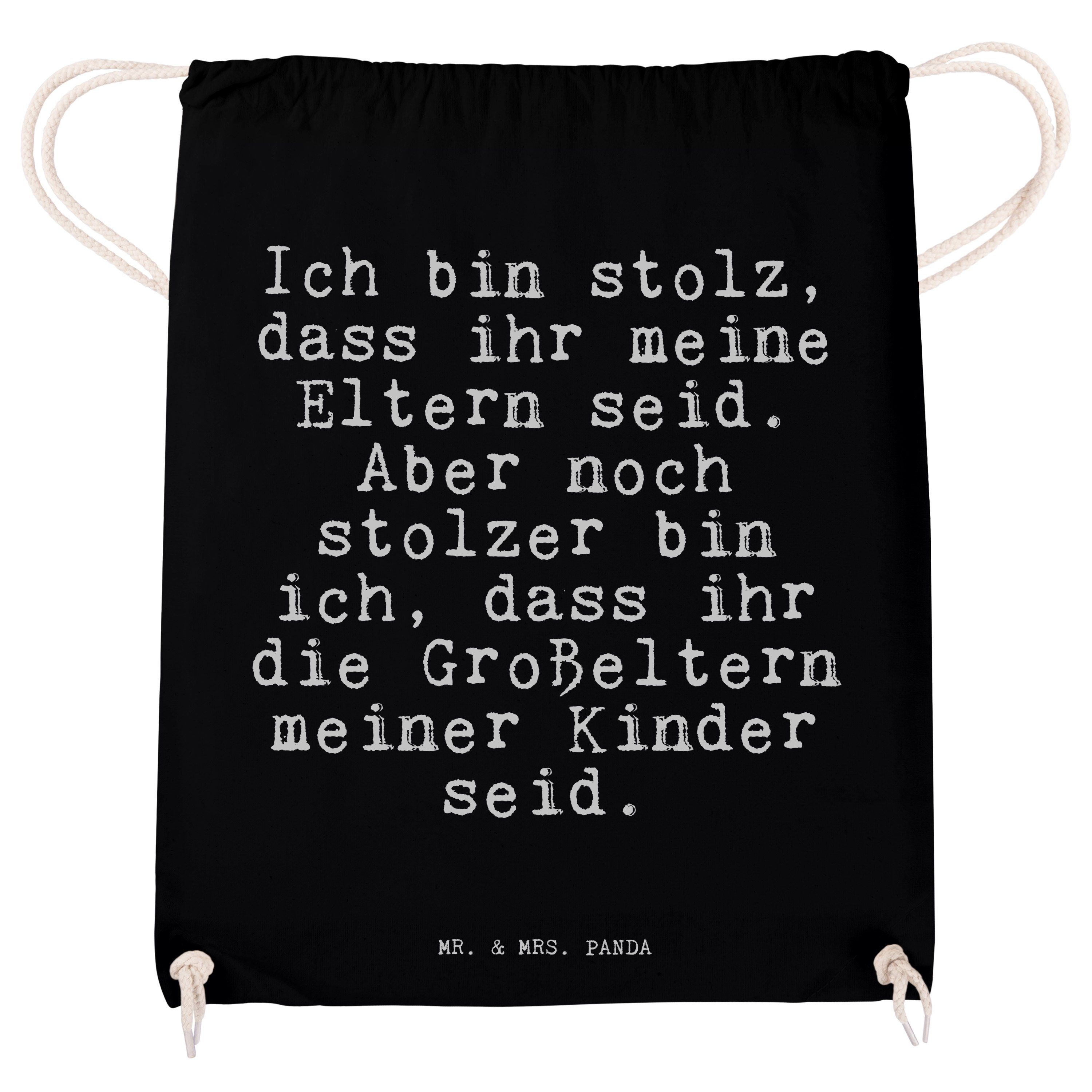 Panda - Enkelin dass... - Geschenk, Geburt, Mrs. Mr. & Tasche, (1-tlg) Sporttasche Schwarz stolz, bin Ich