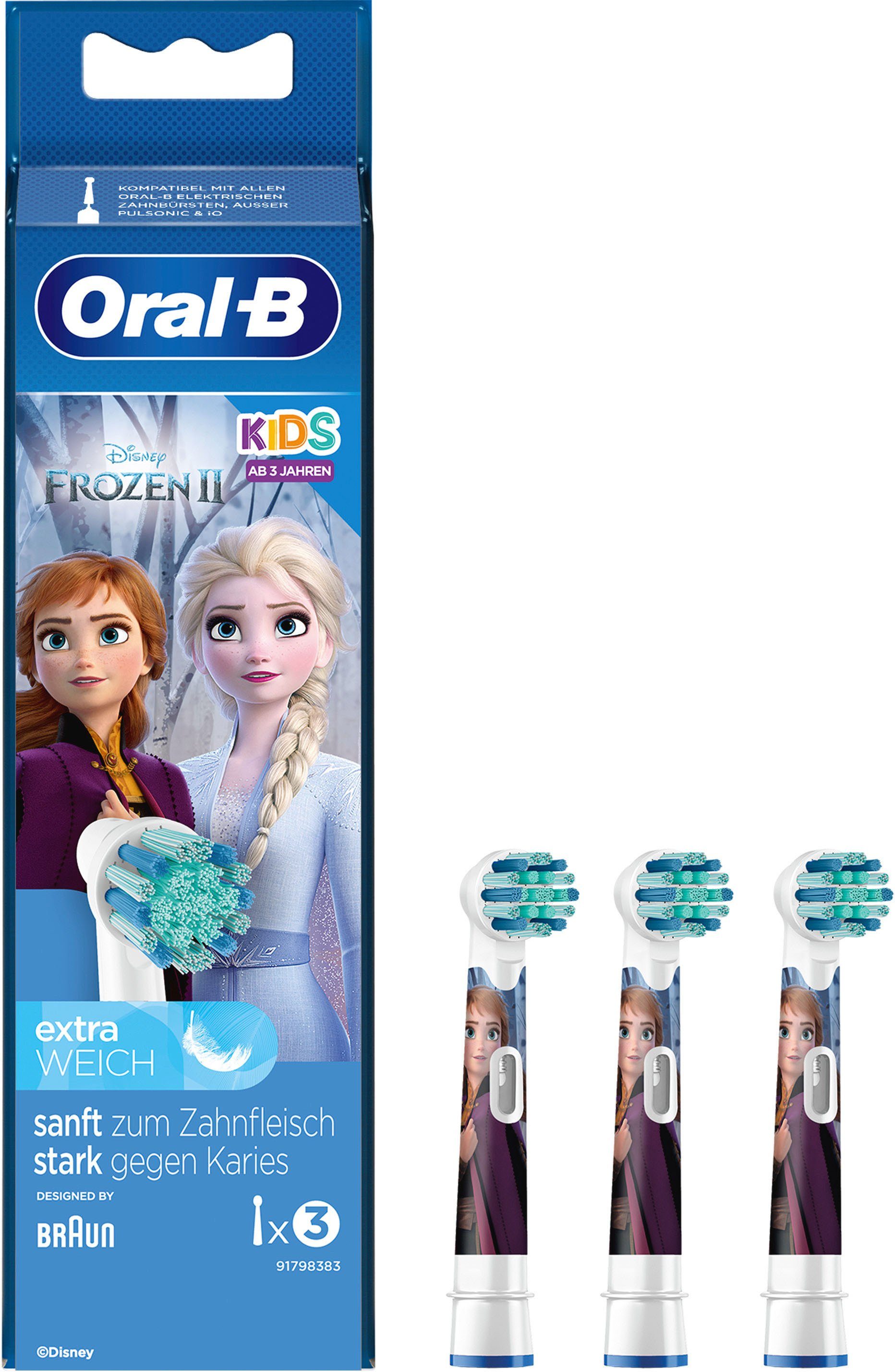 Oral-B Aufsteckbürsten Eiskönigin, für Kinder ab 3 Jahren