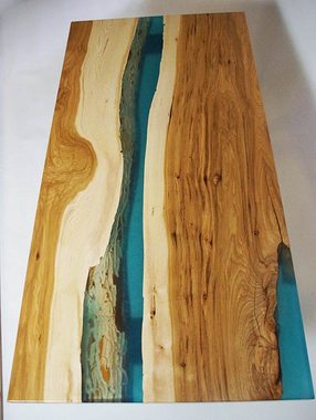 JVmoebel Couchtisch Couchtisch River Table Epoxidharz Massiv Tische Echtes Holz