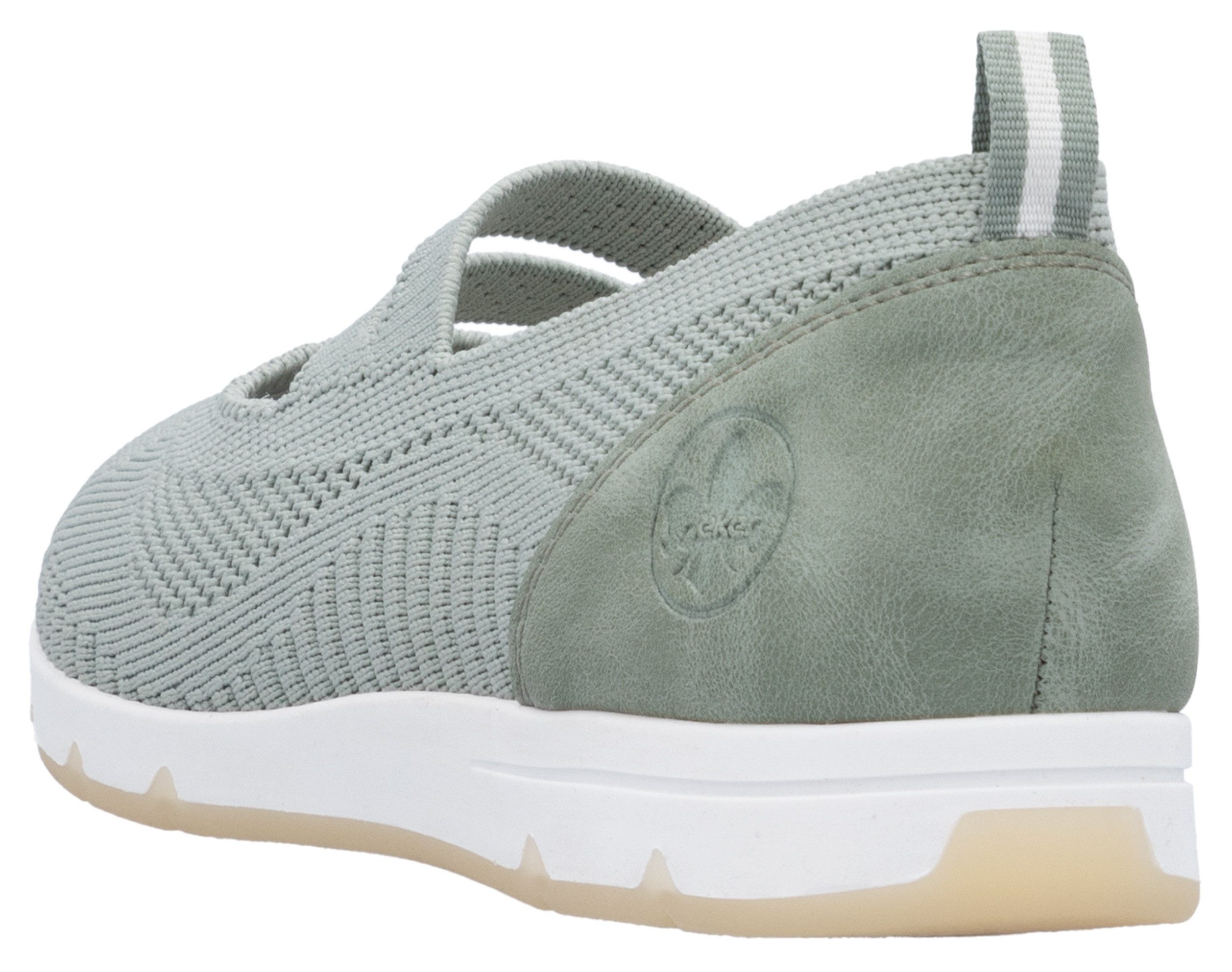 Rieker Riemchenballerina, Schlupfschuh, Halbschuh, Slip-on Sneaker mit Gummizug