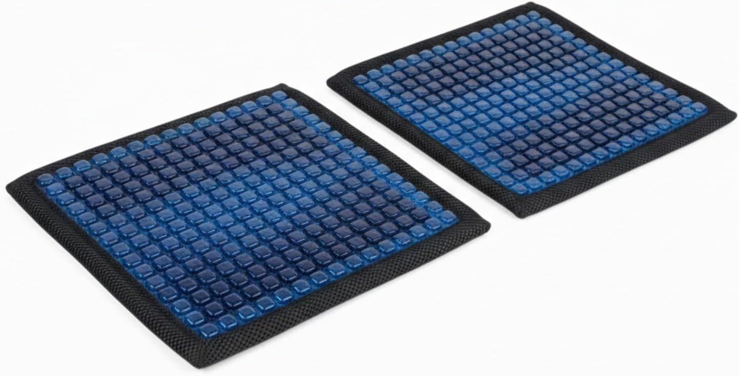 FELIXLEO Sitzkissen 2 Gel Sitz Rückenkissen Kühlend 38,5x32,5 cm Gel Sitzkissen
