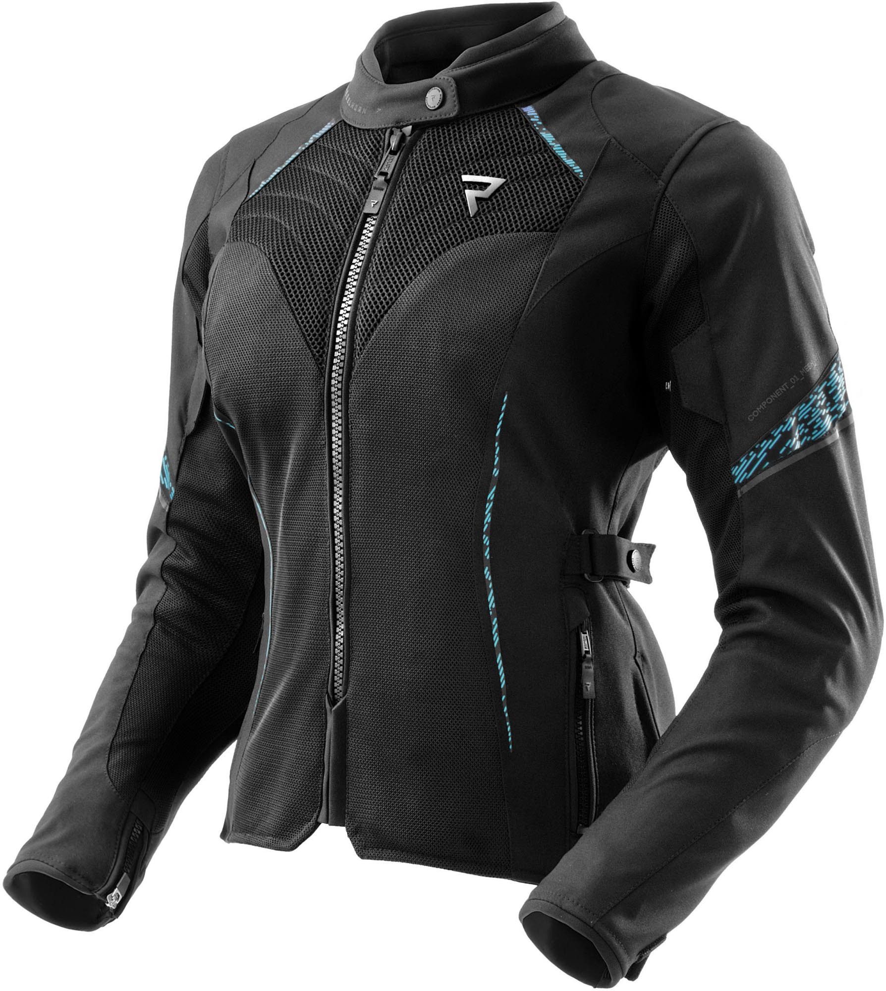 Rebelhorn Motorradjacke Jax wasserdichte Damen Motorrad Textiljacke Rückenprotektor enthalten,Verbindungsreißverschluss,Ellenbogenpro