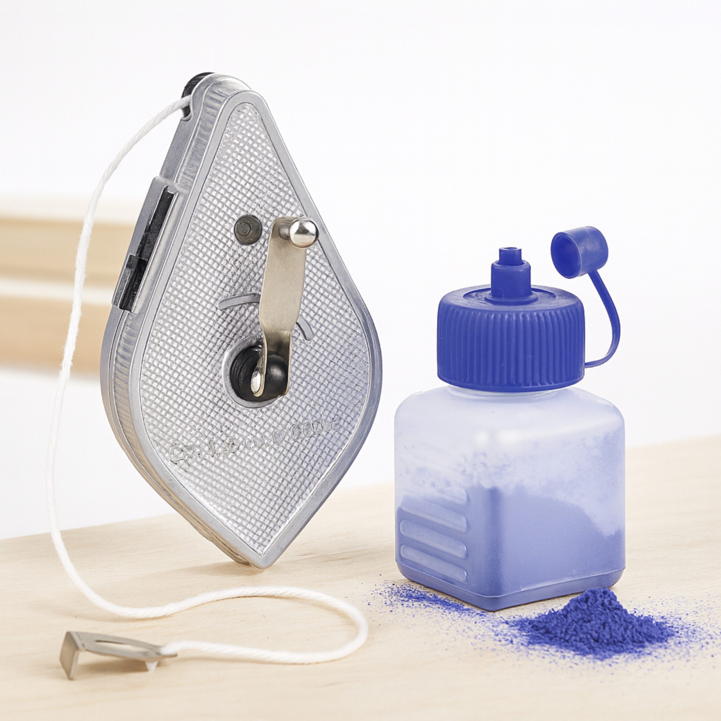 varivendo Schlagschnur Schlagschnurgerät 30m Schnur Anreißpulver 60g Rot/Blau 1 Stück, Kreidepulver Nachfüllfarbe Schlagschnurpulver Schlagschnurfarbe – Bild 2 von 5