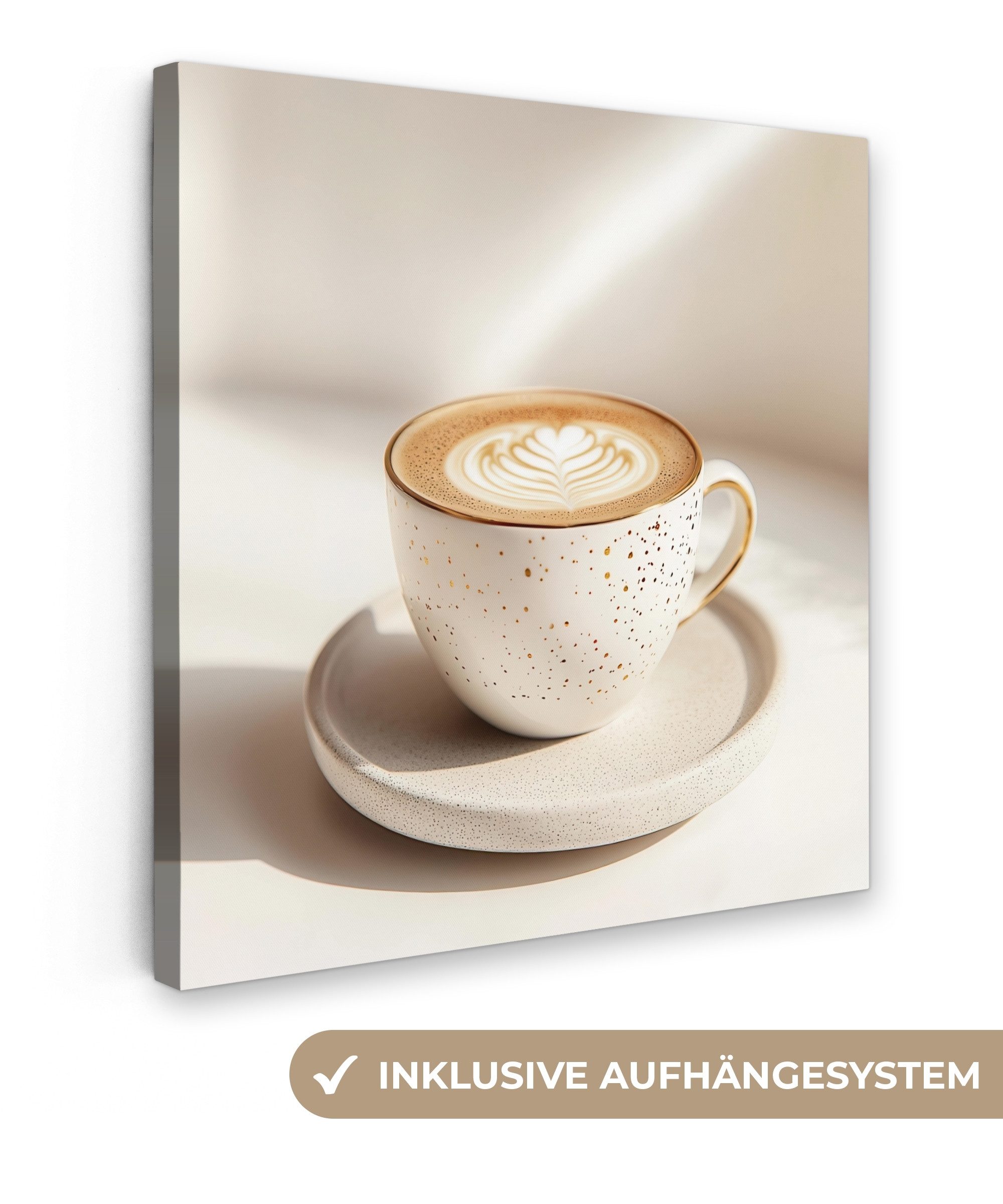 OneMillionCanvasses® Leinwandbild Cappuccino - Schaumstoff - günstig online kaufen