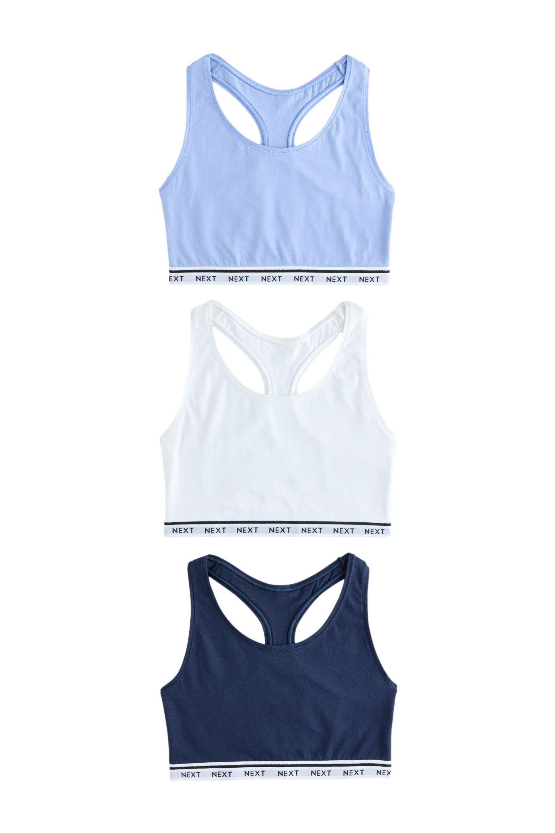 Set: Bralette-BH Baumwoll-Kurztops, 3er-Pack