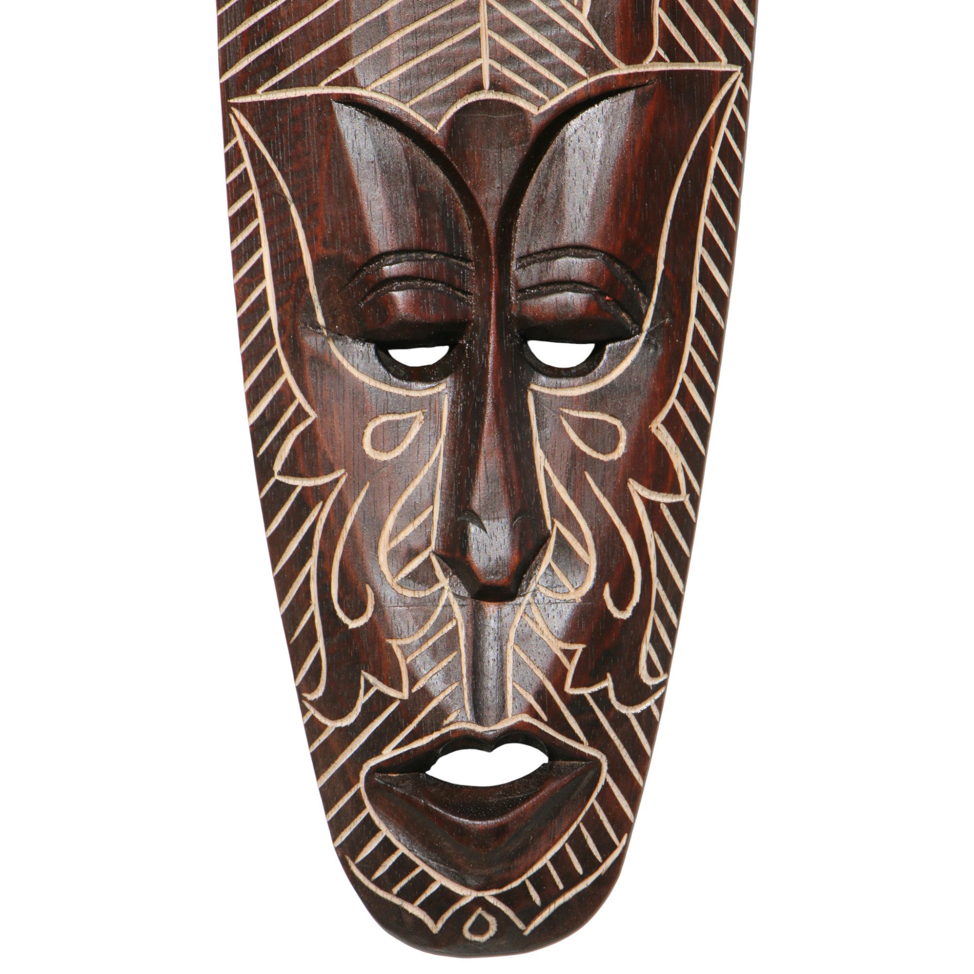 Wogeka Wanddekoobjekt Wand-Maske Gecko 50 cm zum aufhängen Afrika Wanddeko