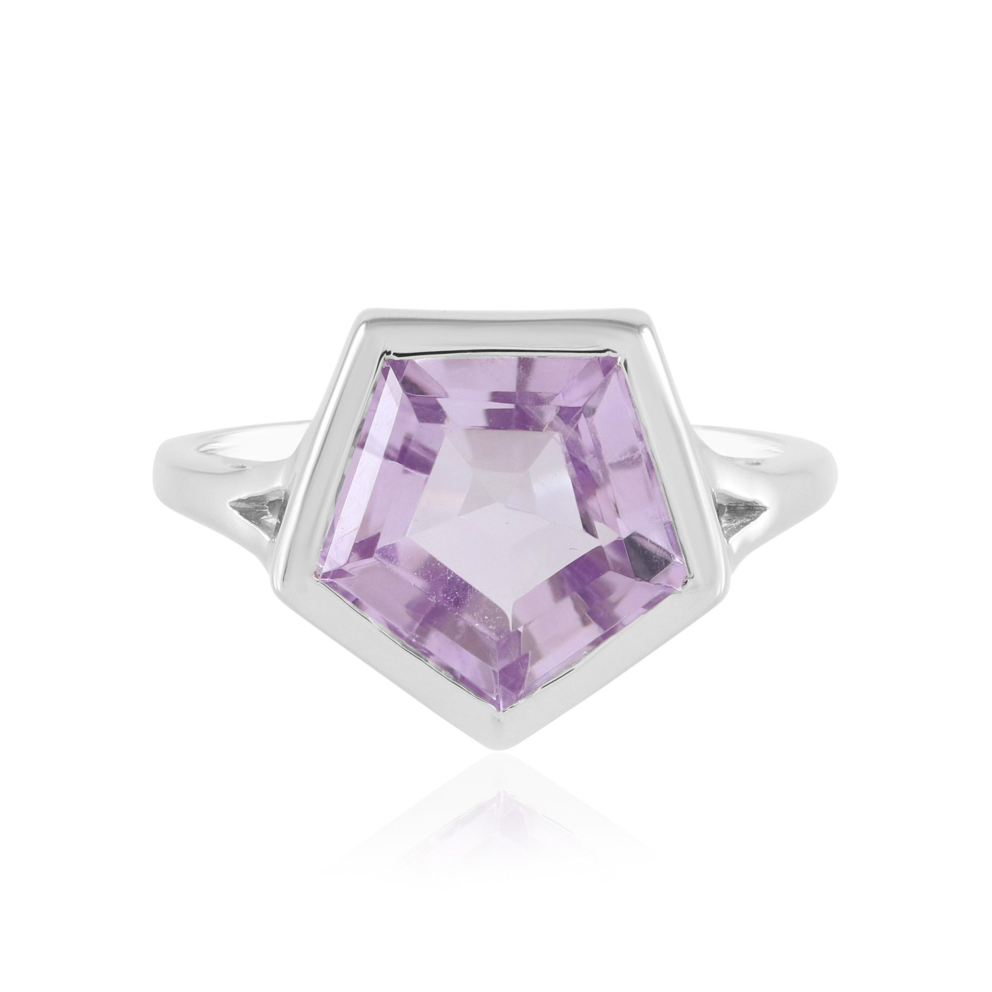 Solitärring Lavendel Amethyst Sterling Silber Ring