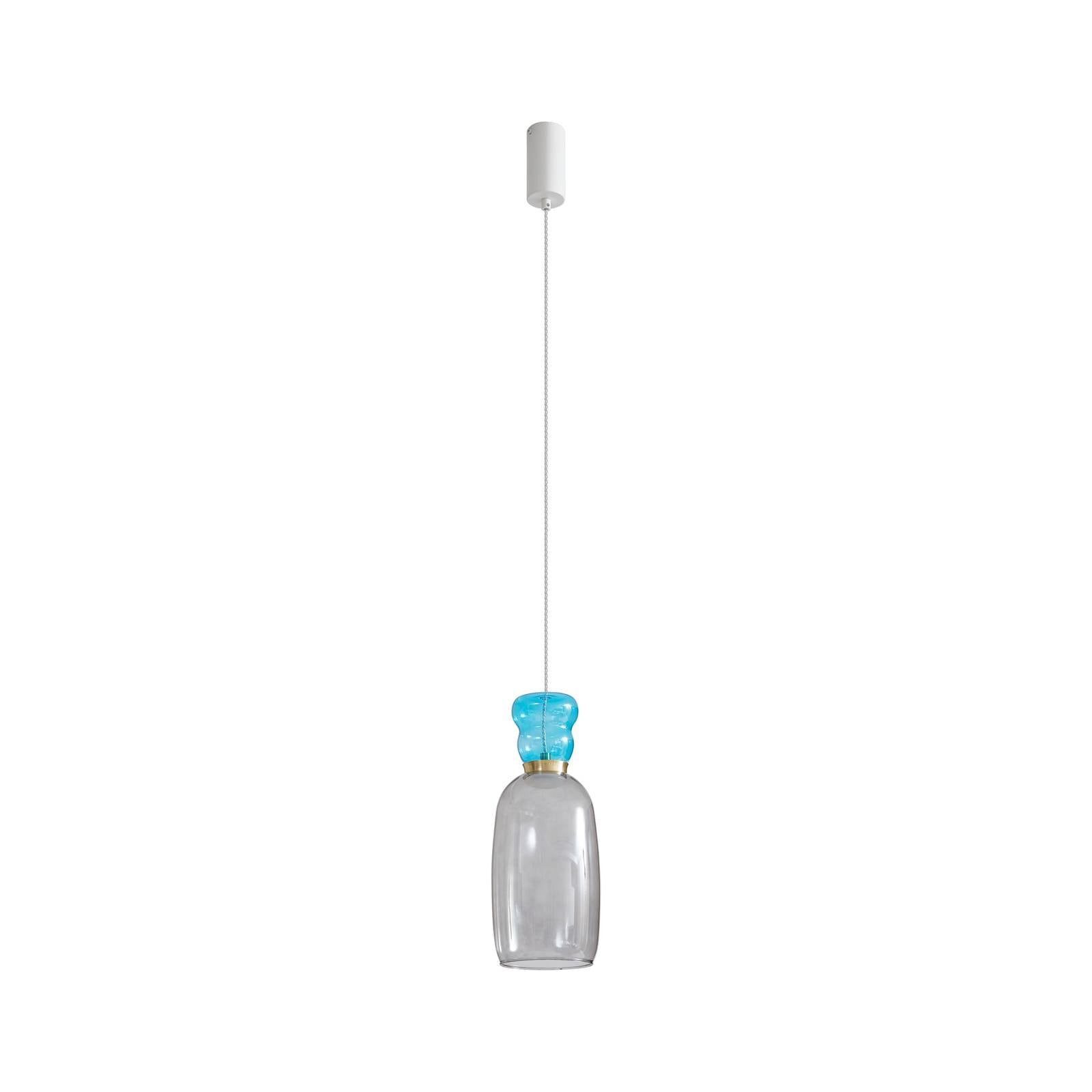 Lucande Hängeleuchte Fay, LED, Glas Alu warmweiß IP20, LED 9 W gesamt, warmweiß