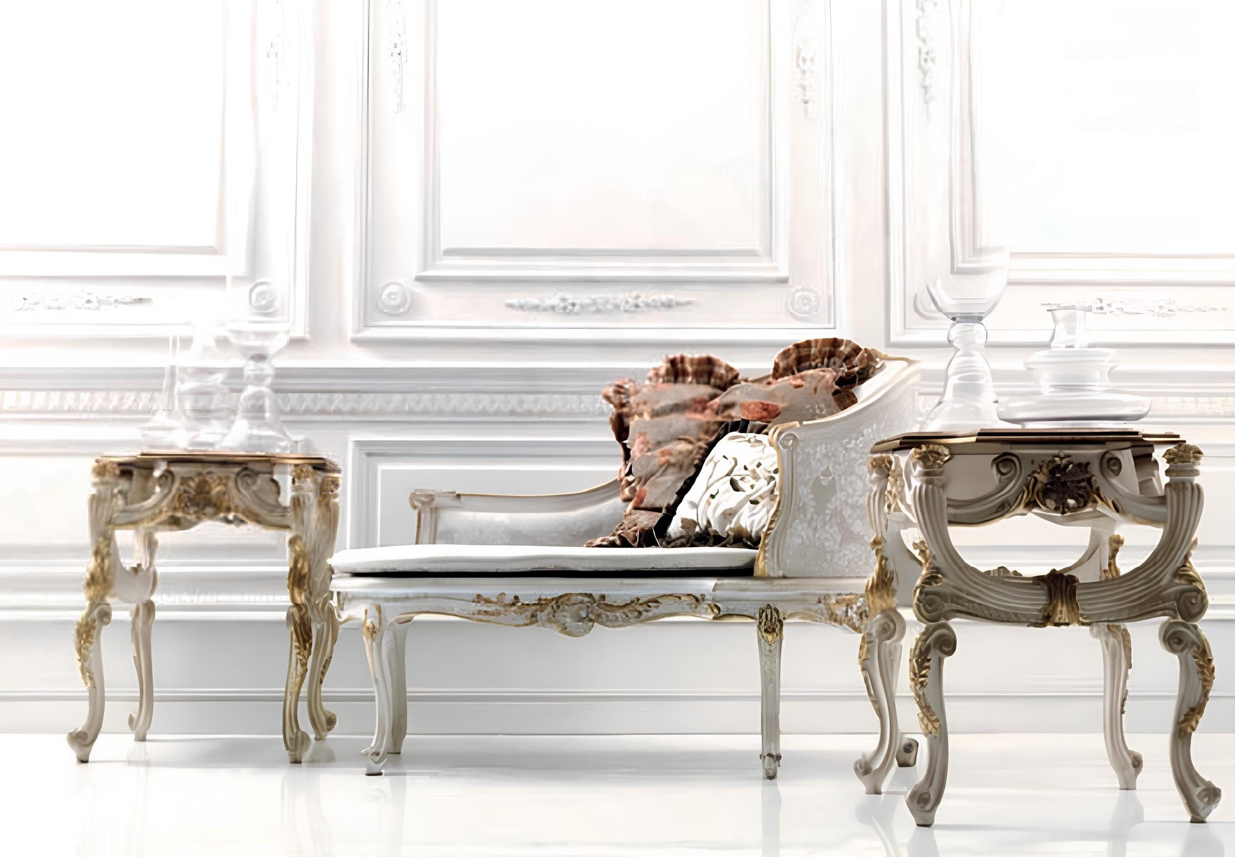 JVmoebel Beistelltisch Königlicher Barock-Tisch aus Holz mit edlem Design (1-St., Beistelltisch), Made in Europa