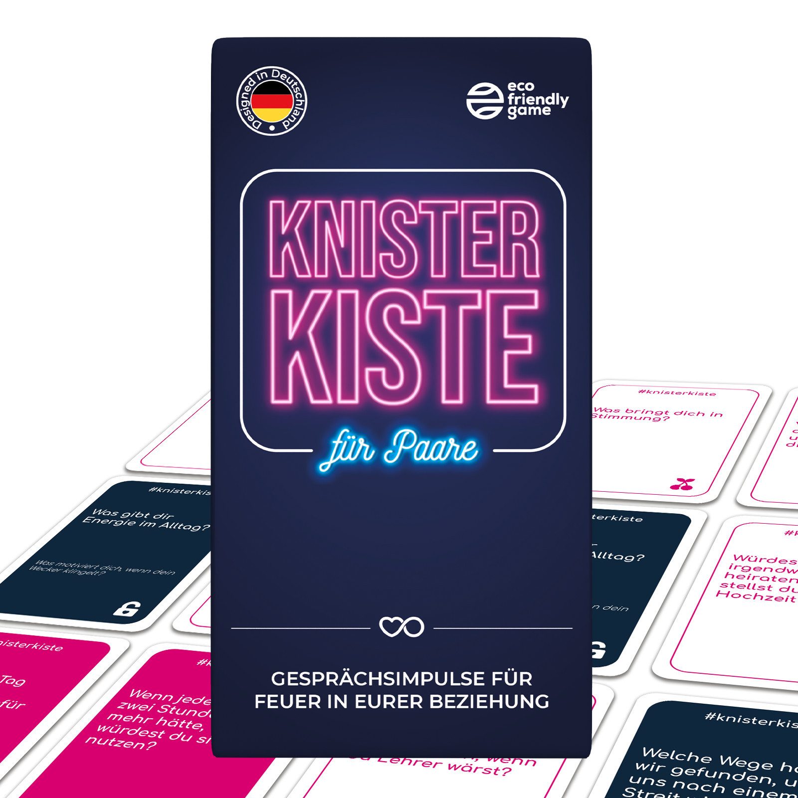 ATM GAMING Spiel Knisterkiste - Spiel für Paare, Paarspiel, Kartenspiel mit 180 Fragen und Aufmerksamkeiten