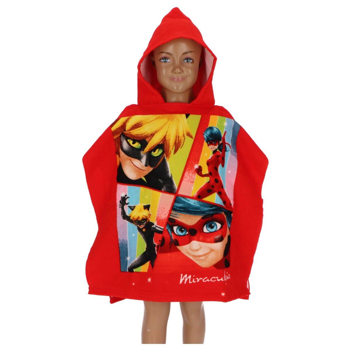 Miraculous - Ladybug Poncho Miraculous Ladybug Badeponcho für Kinder Mit Kapuze