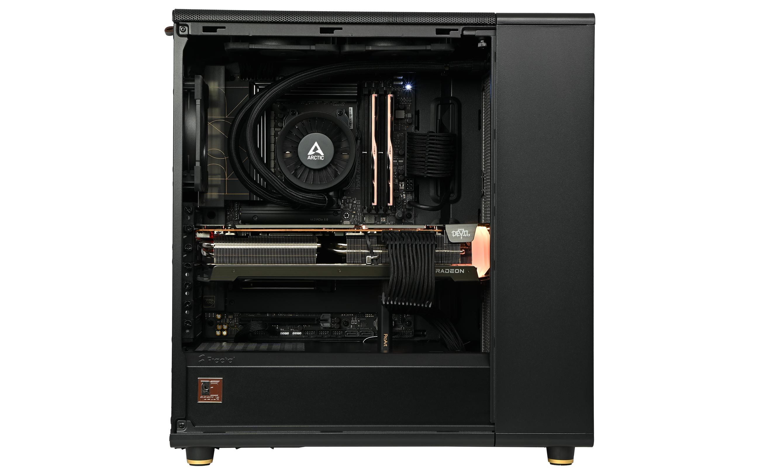 Fractal Design North Charcoal Black Tempered Glass Gaming-PC (Intel Core i9 12900KF, 16 GB RAM, 500 GB SSD, Wasserkühlung)