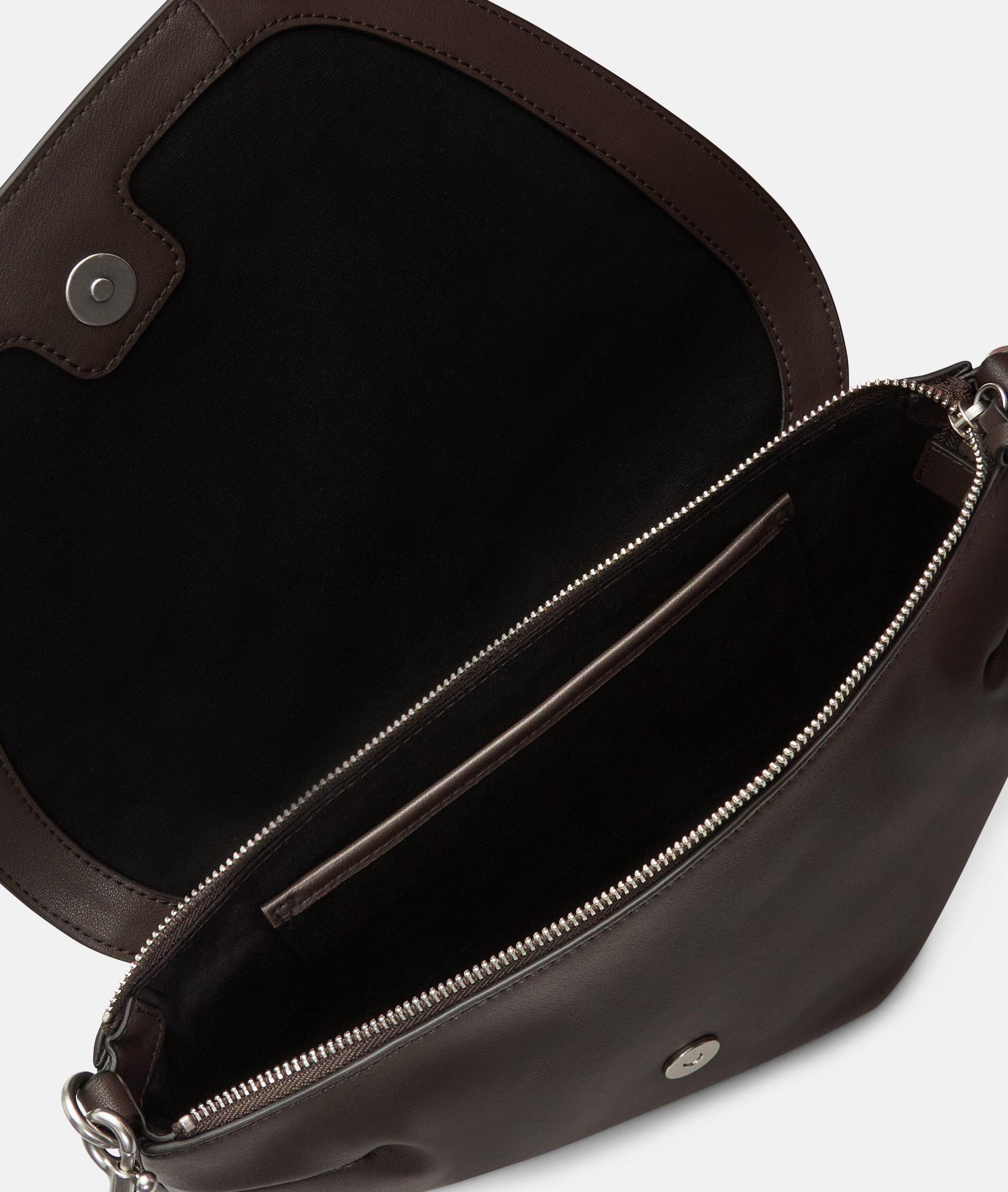Liebeskind Berlin Schultertasche Oval Shoulder-Bag M, Geräumige Schultertasche in Lederoptik mit authentischer Narbung