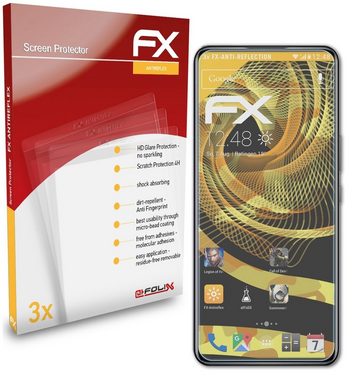 atFoliX Schutzfolie für ZTE Axon 30 5G, (3 Folien), Entspiegelnd und stoßdämpfend