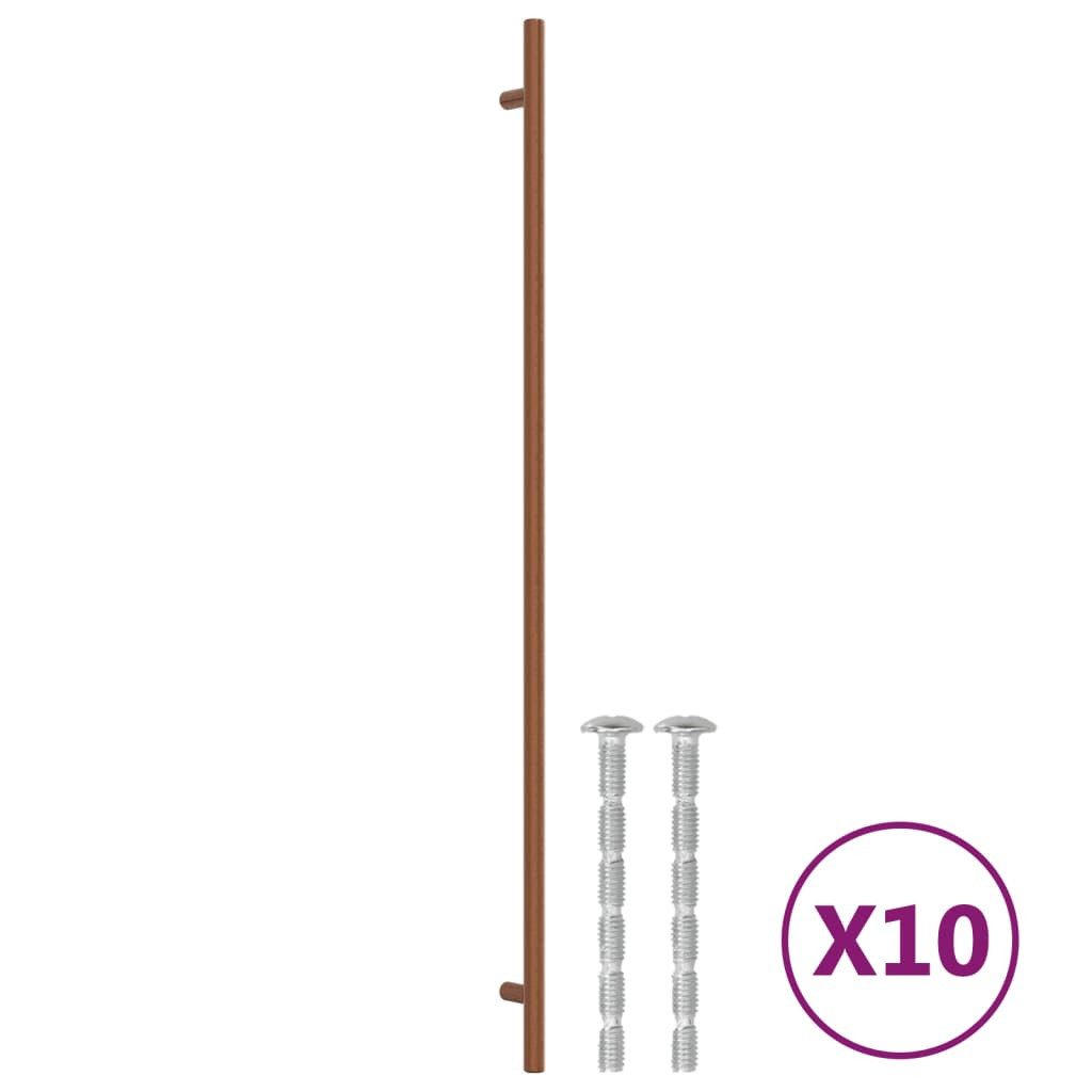vidaXL Möbelgriff 480 mm Möbelgriffe 10 Stk Bronzen 480 mm Edelstahl Möbelknopf Schrankg