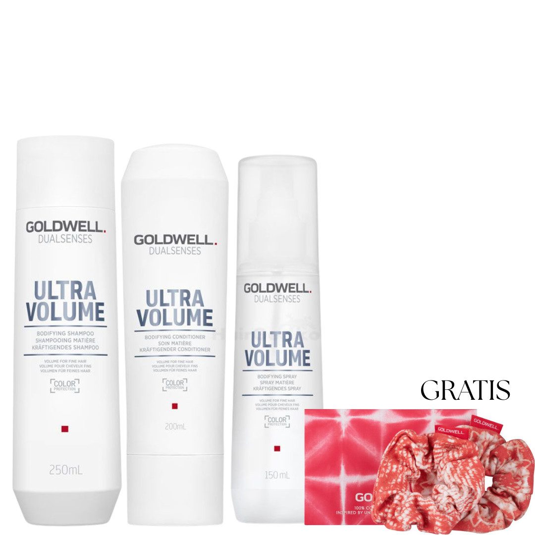 Goldwell Haarpflege-Set Dualsenses Ultra Volume Set inkl. 2 Scrunchies, 4-tlg.