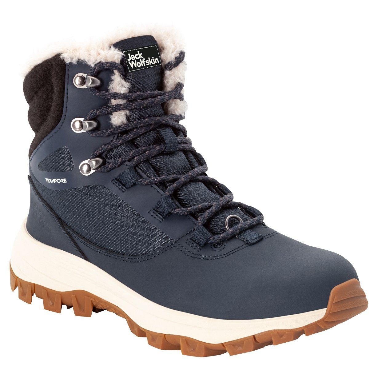 Jack Wolfskin Everquest High Texapore (warm, wasserdicht, PFC-Frei) dunkelblau Damen Winterstiefel