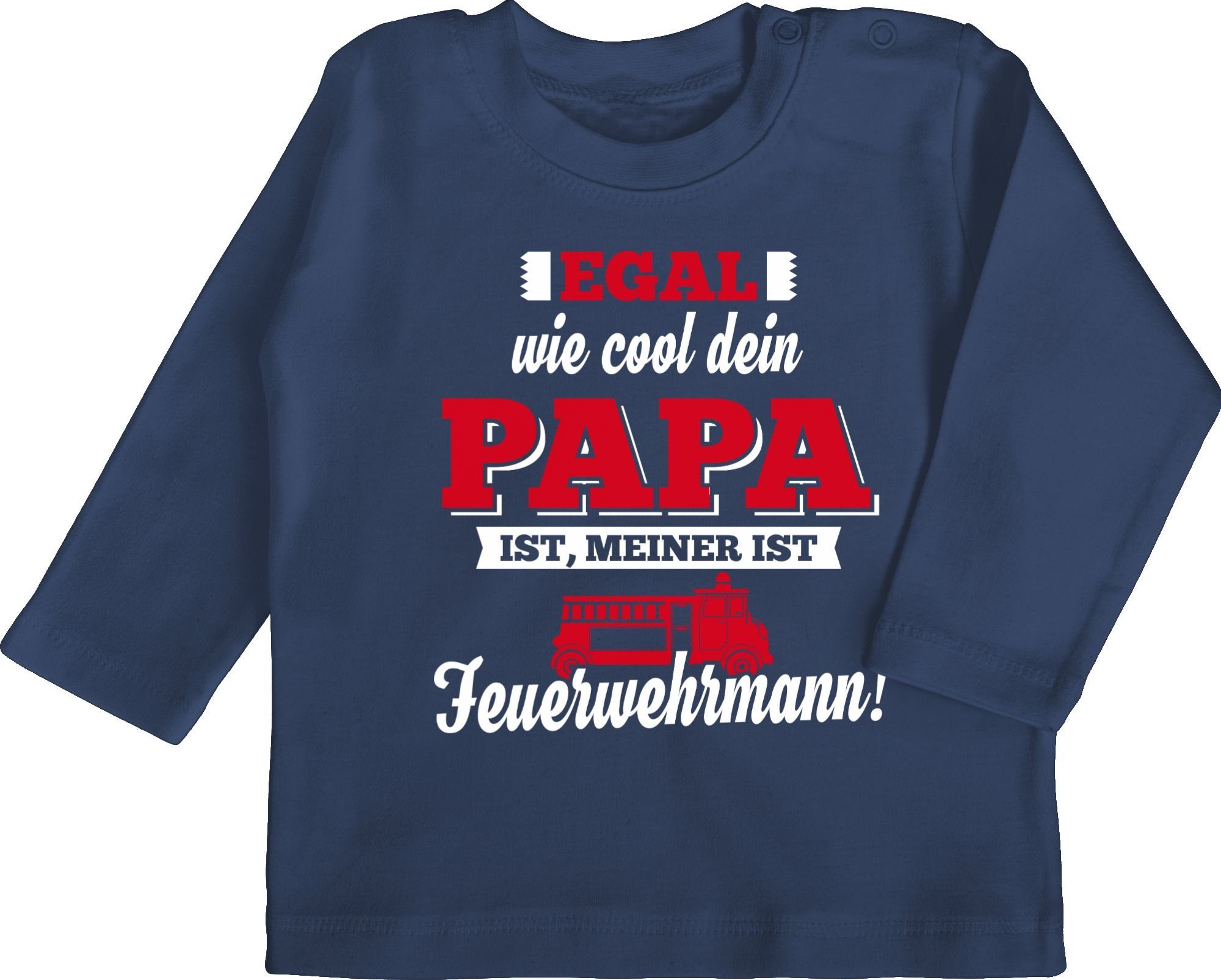 Shirtracer T-Shirt Mein Papa Feuerwehrmann Sprüche Baby