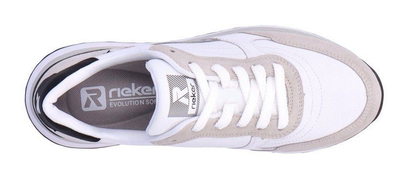 Rieker EVOLUTION Sneaker mit Soft-Fußbett, G weiß-bunt-kombiniert-weiß-bunt-kombiniert herausnehmbarem Weite