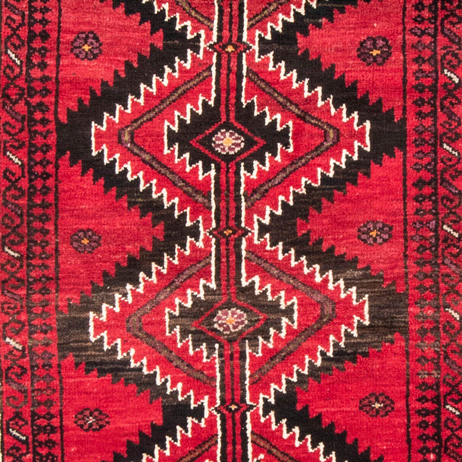 Rosso rechteckig, mm, Handgeknüpft 203 cm, 8 Höhe: morgenland, x 123 Wollteppich Medaillon Belutsch