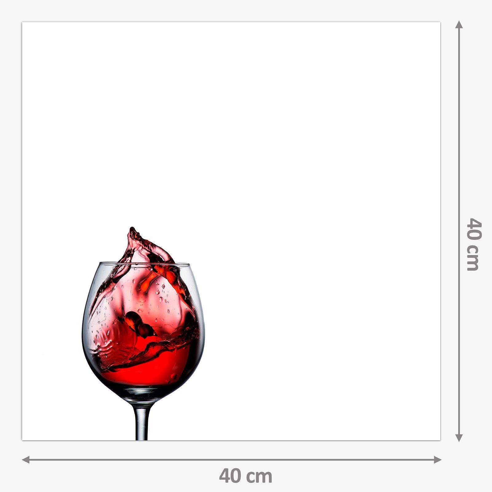 Küchenrückwand Glas Motiv Primedeco Spritzschutz mit Küchenrückwand Splash Rotwein