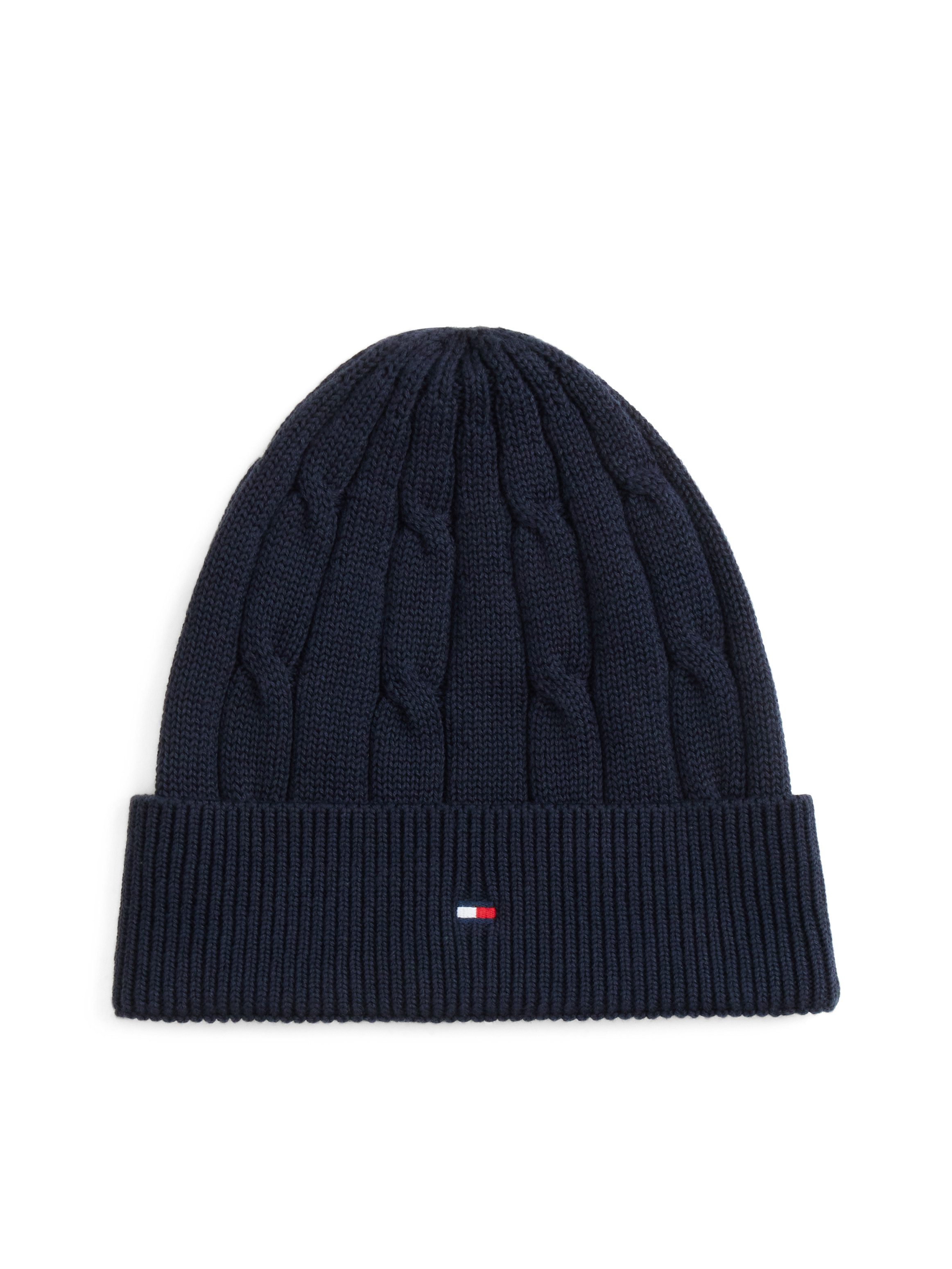 Tommy Hilfiger Beanie ESSENTIAL CABLE BEANIE Regular fit mit Markenlogo