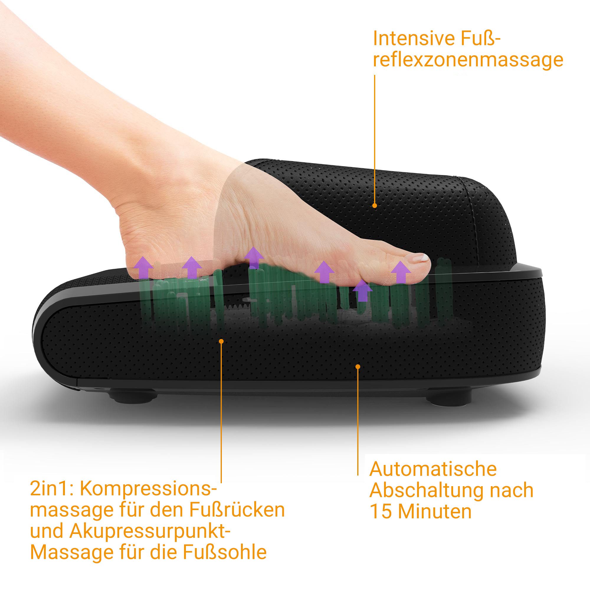 medisana Fußmassagegerät FM 900, Fußreflexzonenmassage mit Kompressions- und Akupressurpunkt-Massage – Bild 5 von 5