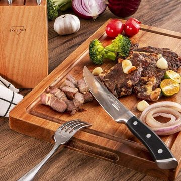 Diyarts Messer-Set (Steakmesser, Anti-Korrosion, Anti-Fleck, präzise geschmiedet und verschleißfest), ultrascharfe Küchenmesser mit 4,5 Zoll deutscher Stahl ungezahnt