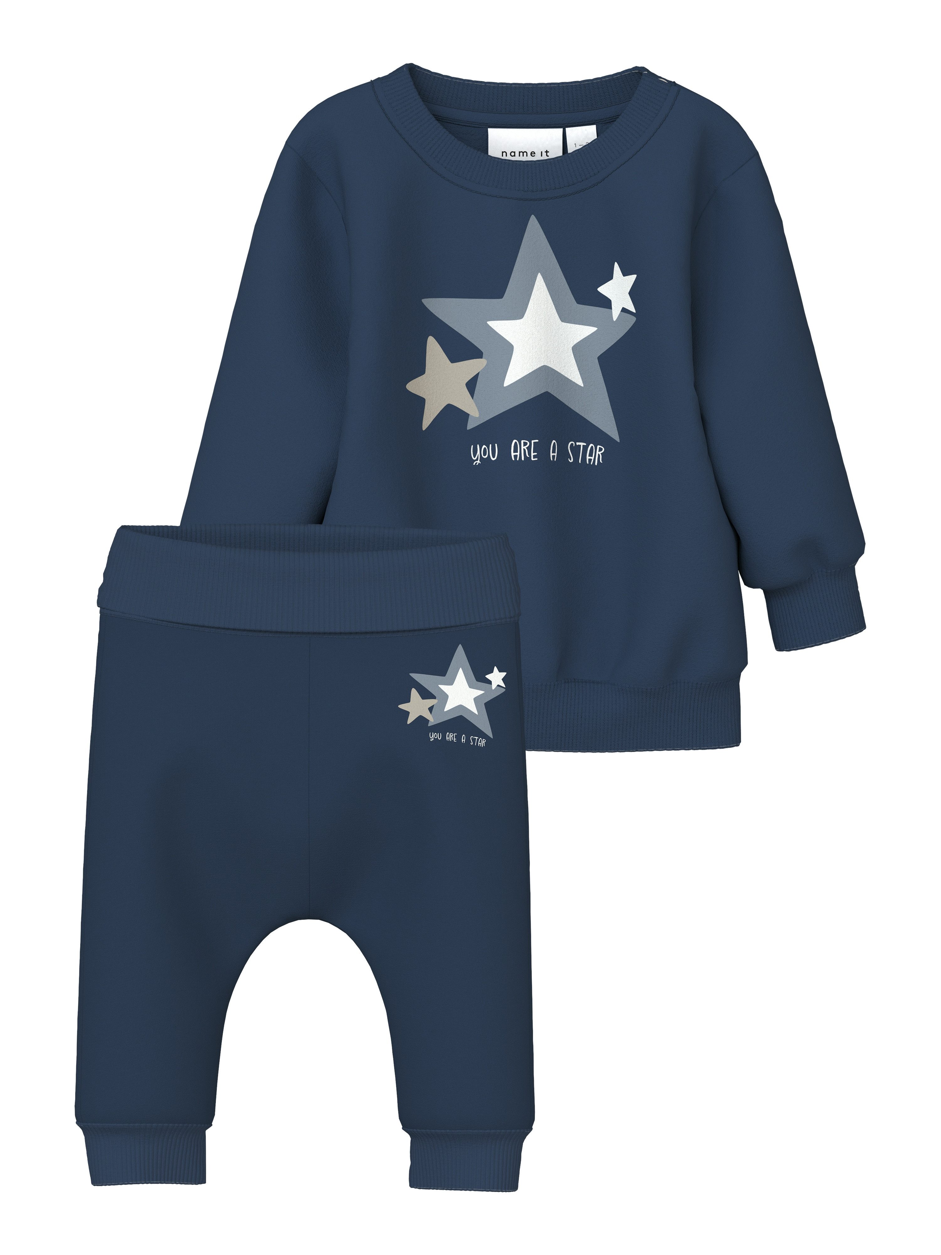 Name It Sweatshirt NBMVONNE LS SWEAT BOX BRU SET (Set, 2-tlg)