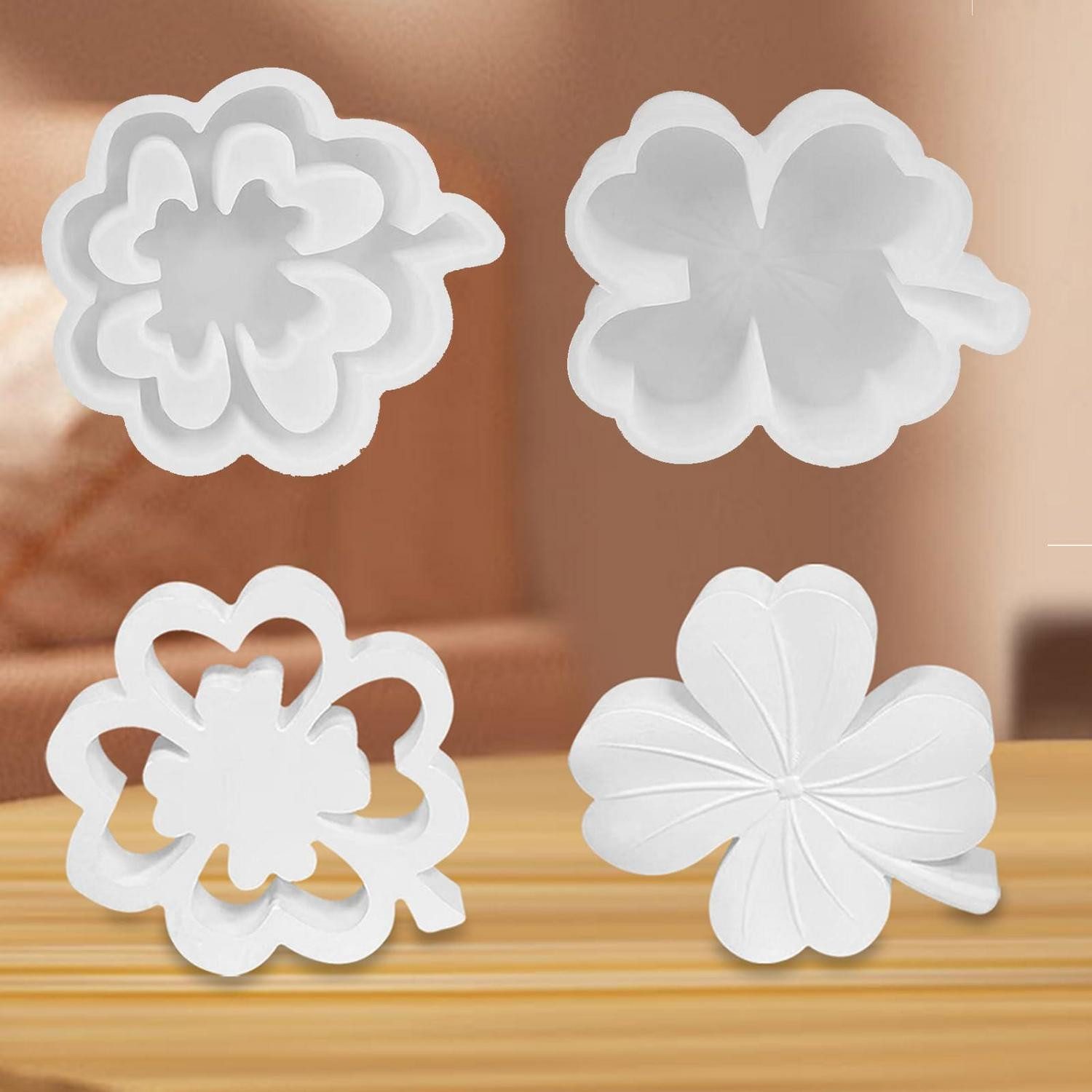 LuxusKollektion Silikonform Silikonform Blumen Frühling DIY Geschenk, (4-tlg)
