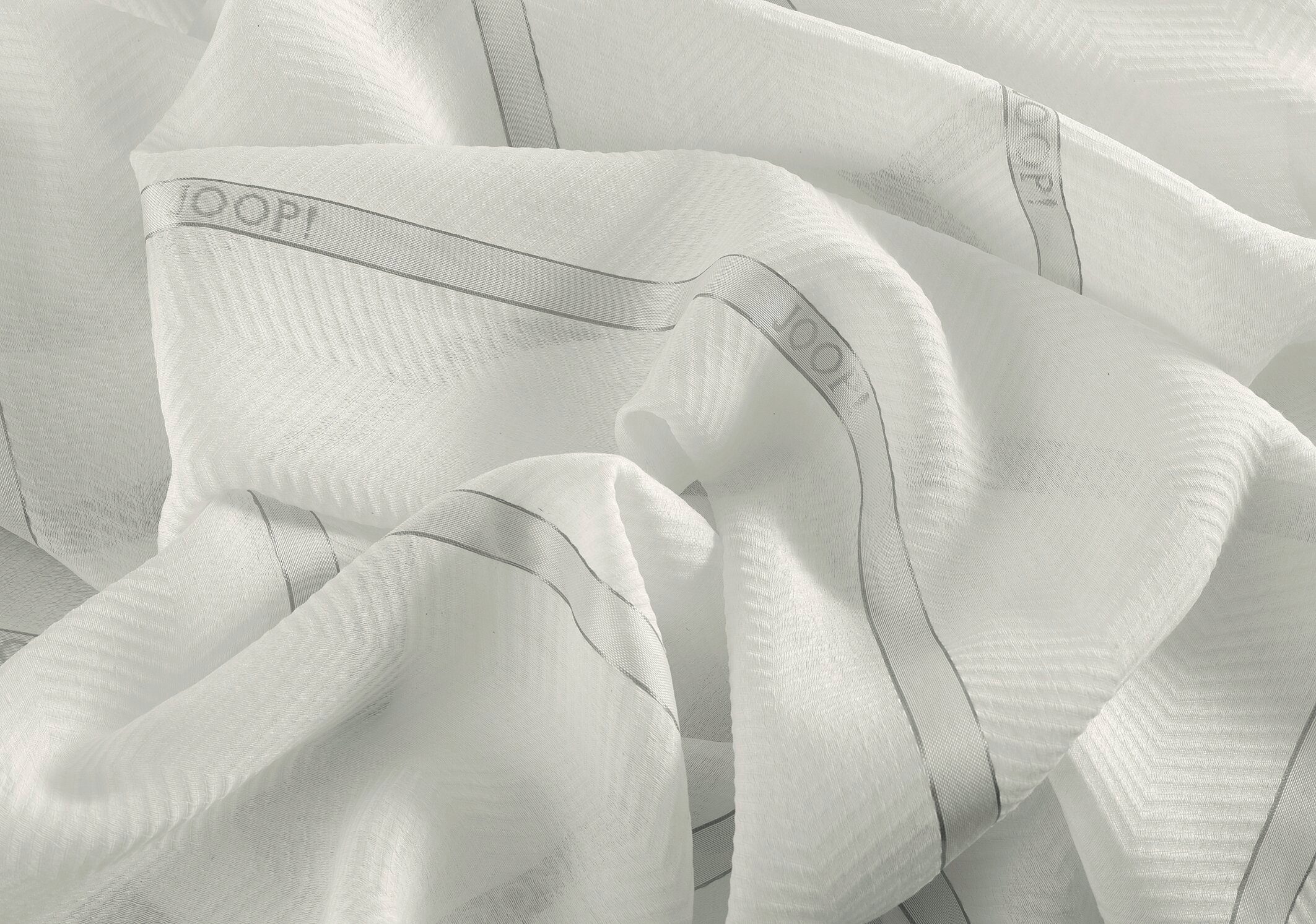 Gardine JOOP! LIVING - Joop!, (1 St), Textil BOND Weiß-Natur Fertiggardine, transparent