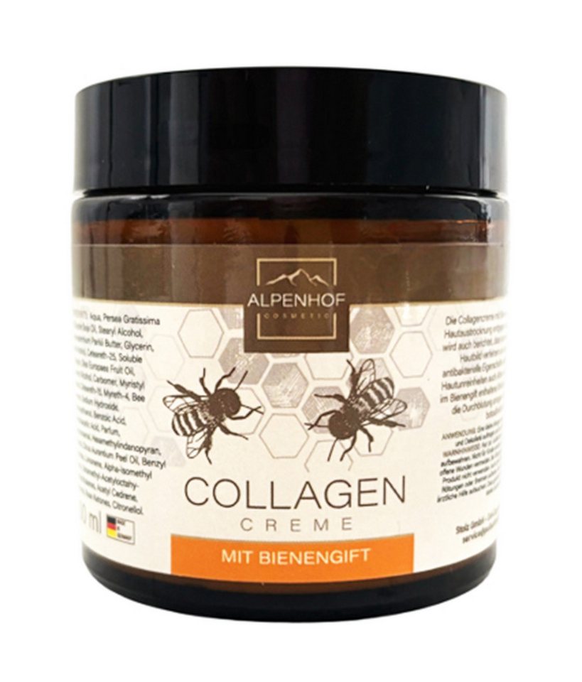ALPENHOF Anti-Aging-Creme COLLAGEN CREME 100ml mit Bienengift Gesichtscreme Pflegecreme 62, Hautpflege Gesicht Dekolleté Pflege