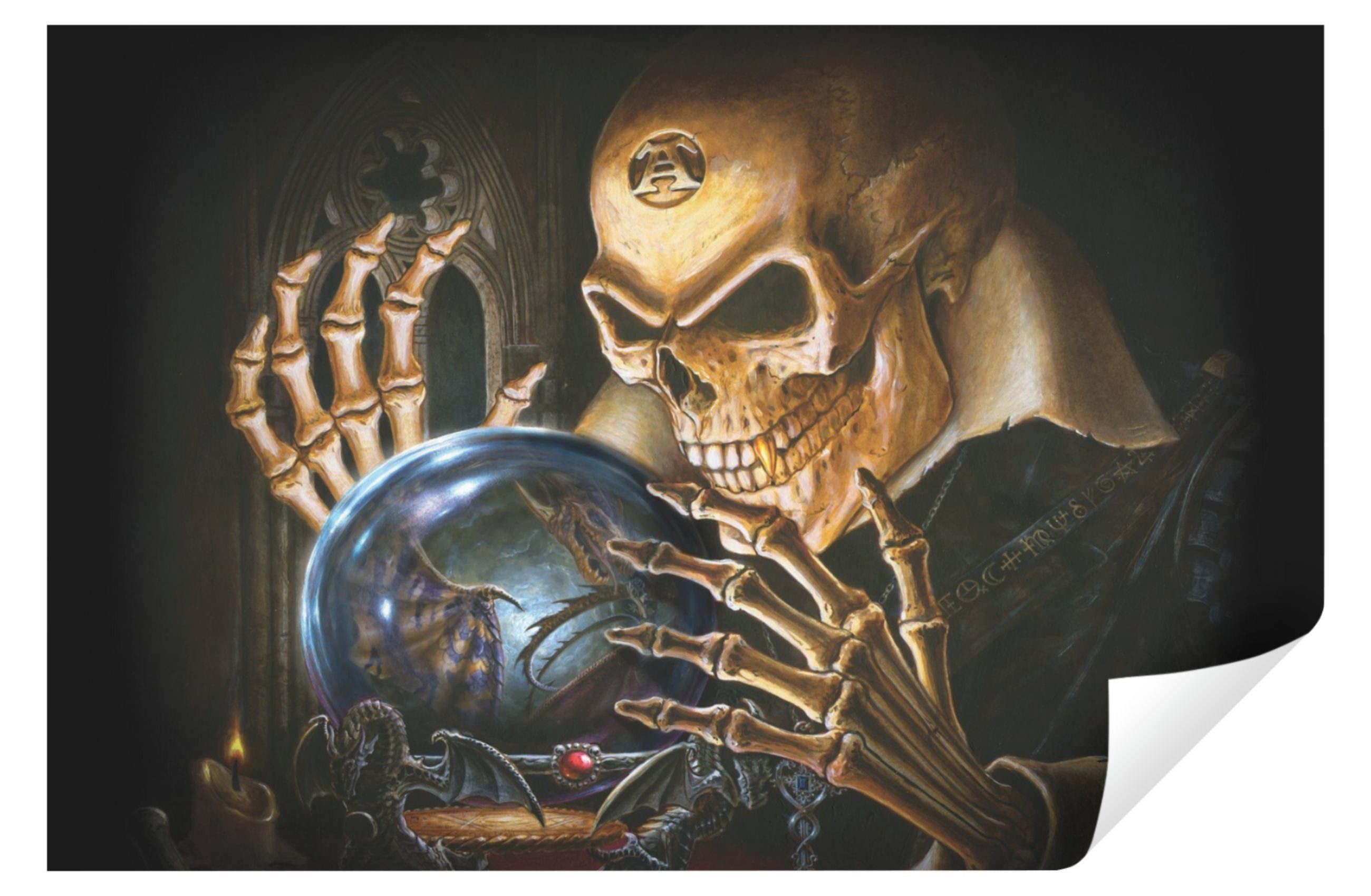 Wallarena Fototapete Totenkopf Schädel Gothic Alchemy günstig online kaufen