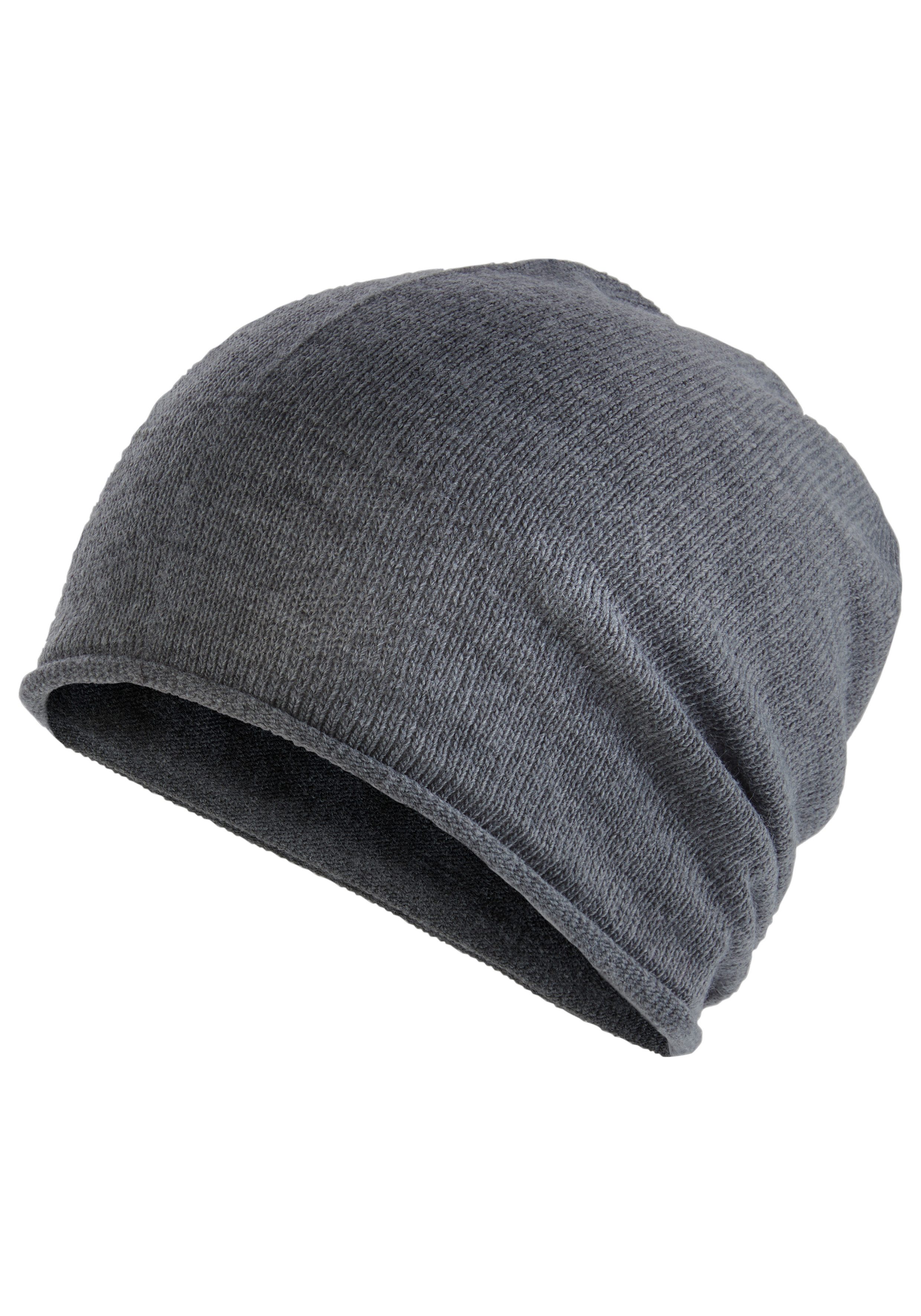 Laura Scott Beanie aus weichem Feinstrick, mit modischem Rollrand - NEW