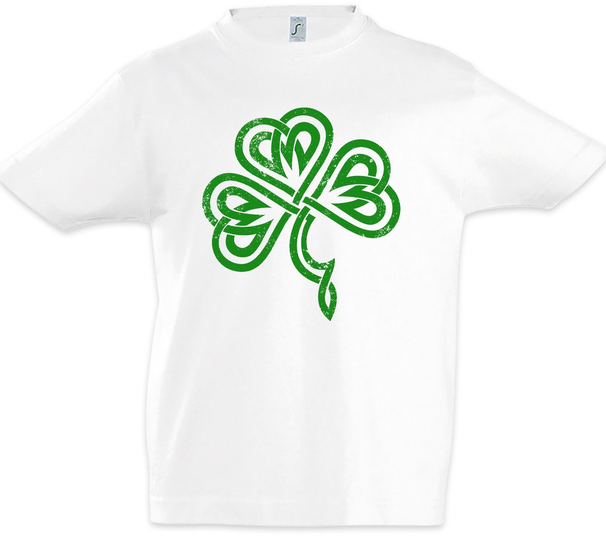 Print-Shirt Shamrock Irish Knot III Kinder T-Shirt Cloverleaf Irland Ireland